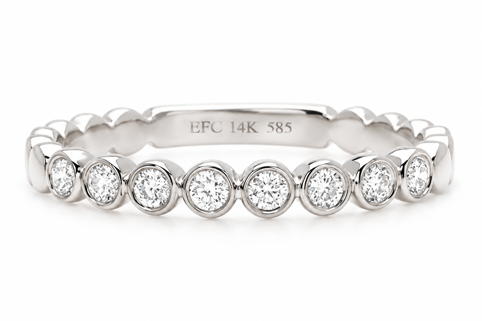 EF Collection RINGS Diamond Bezel Stack Ring