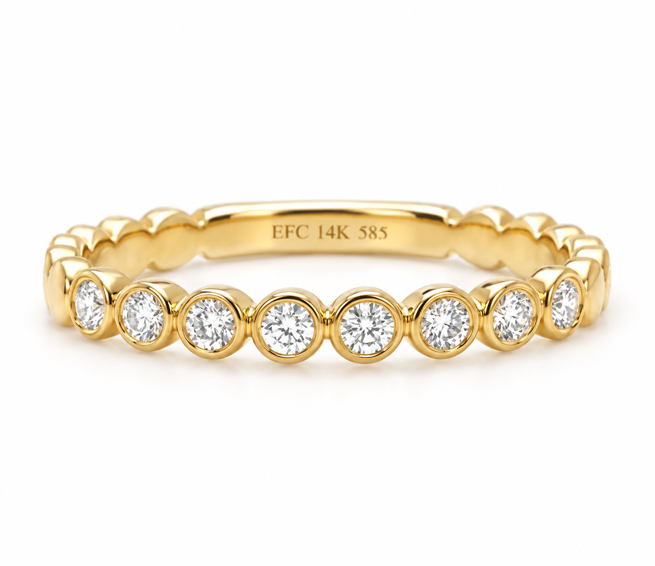 EF Collection RINGS Diamond Bezel Stack Ring