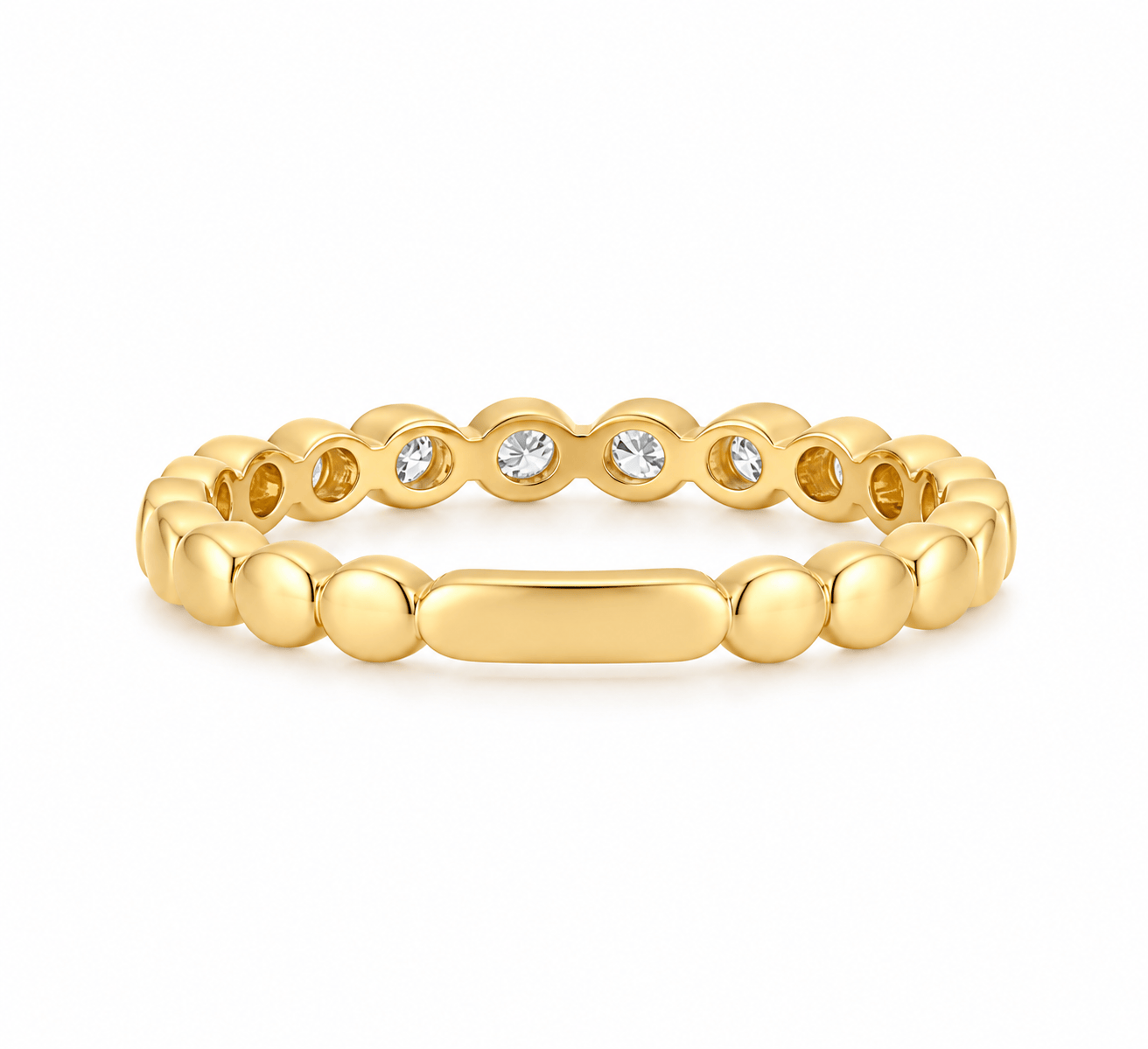EF Collection RINGS Diamond Bezel Stack Ring