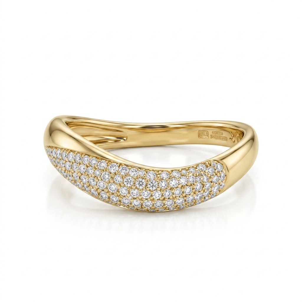 Curated Los Angeles RINGS Diamond Dome Curve Ring