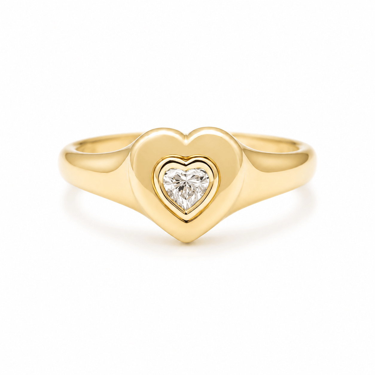 Amazing Grace RINGS Diamond Heart Signet Ring