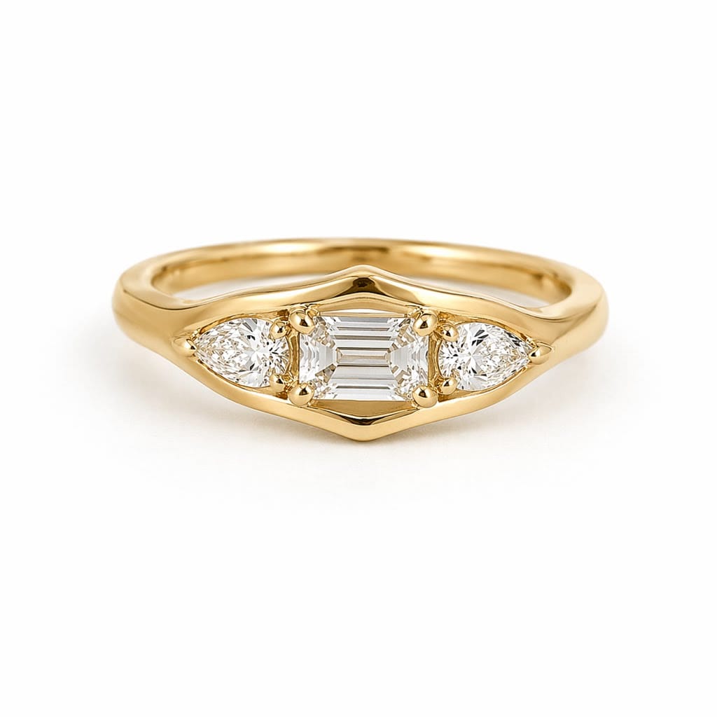 CLA RINGS Diamond Shield Ring