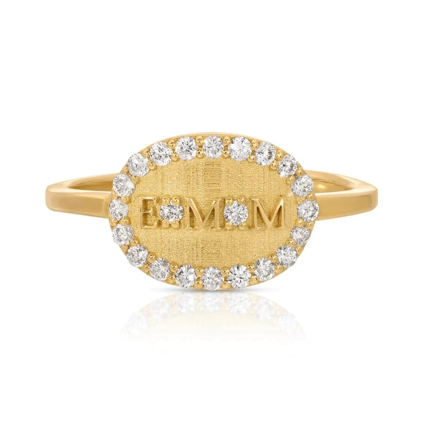 Danielle Morgan Jewelry RINGS Diamonds Initials Ring
