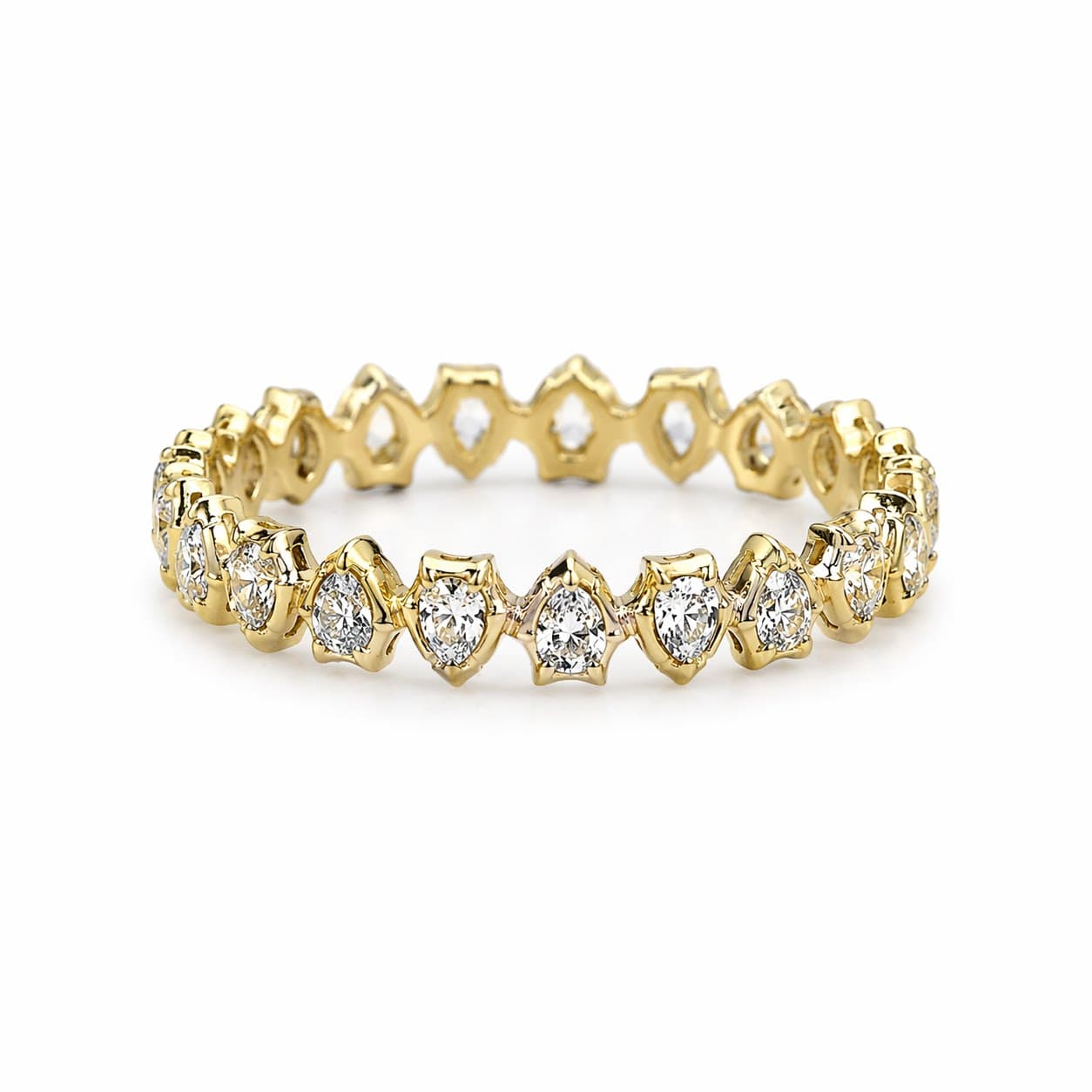CLA RINGS Edgy Teardrop Diamond Eternity Band