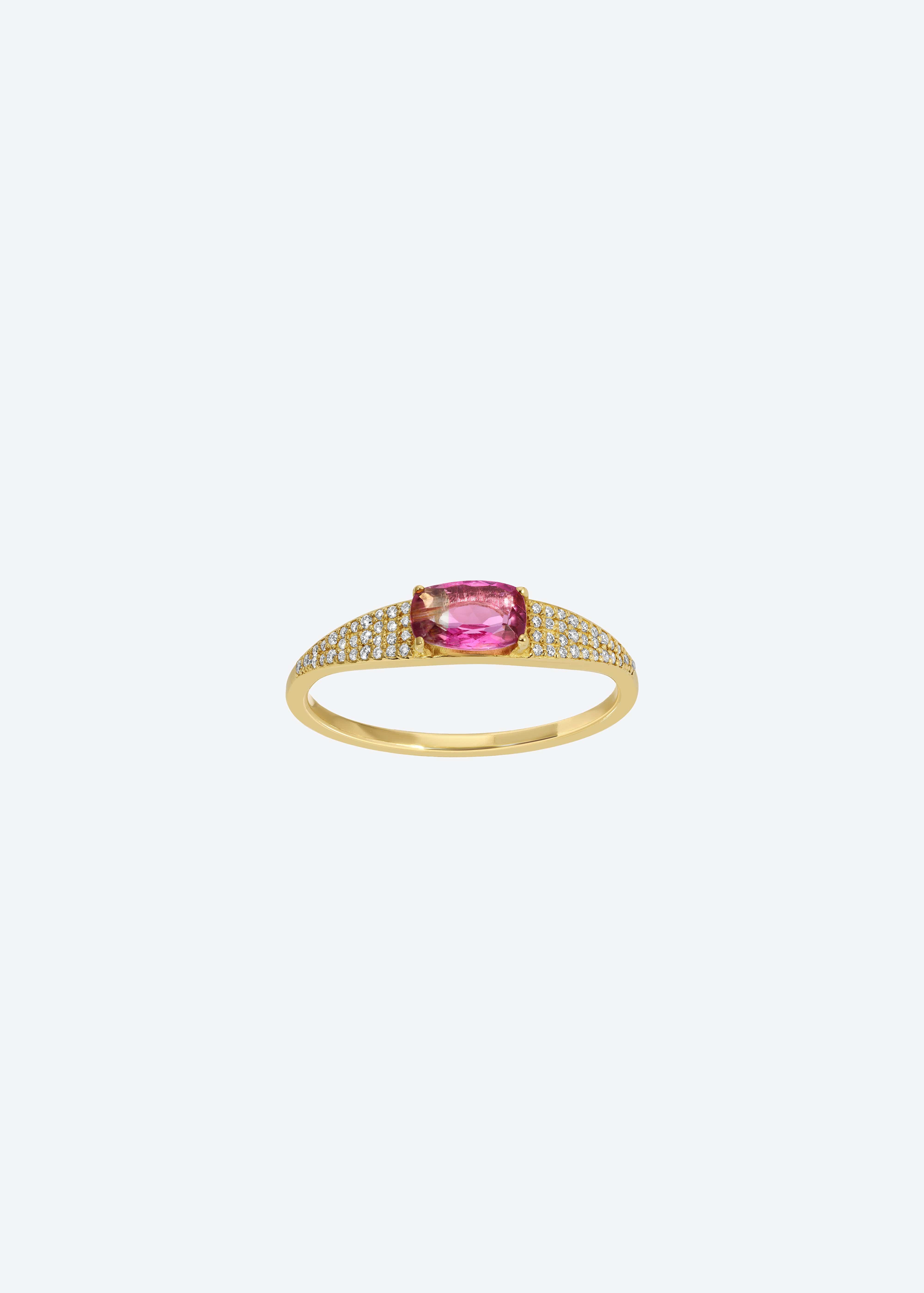 Curated Los Angeles RINGS 7 Eye Candy Ring in Bicolor Pink Tourmaline