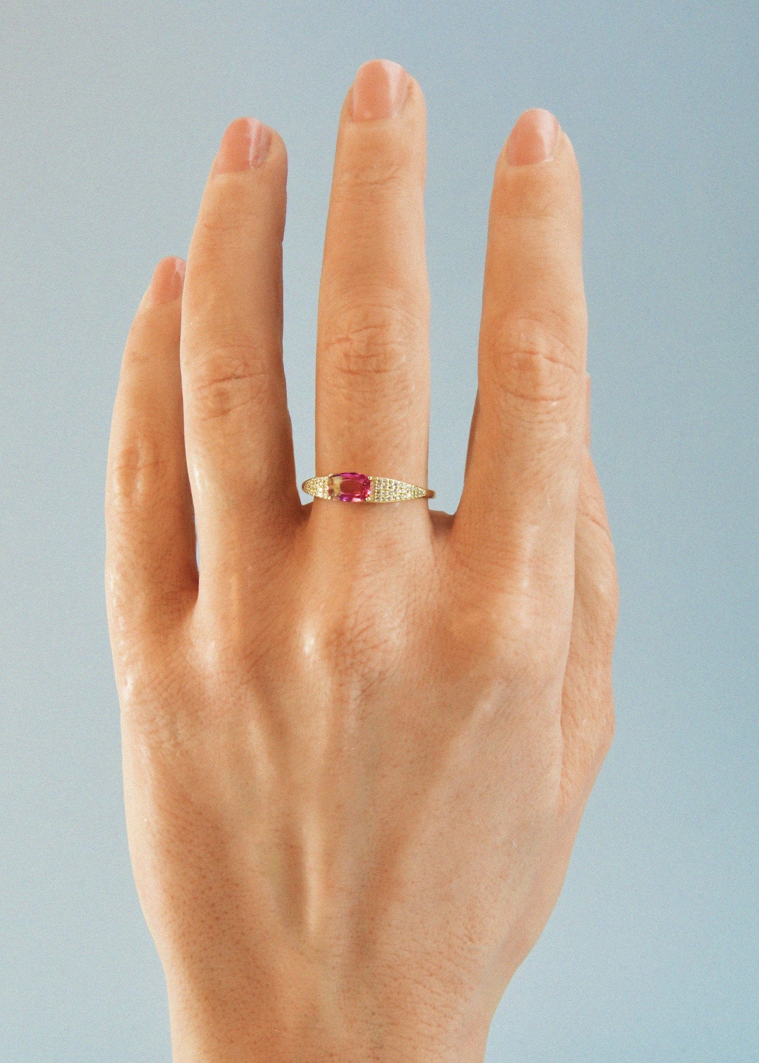 Curated Los Angeles RINGS 7 Eye Candy Ring in Bicolor Pink Tourmaline