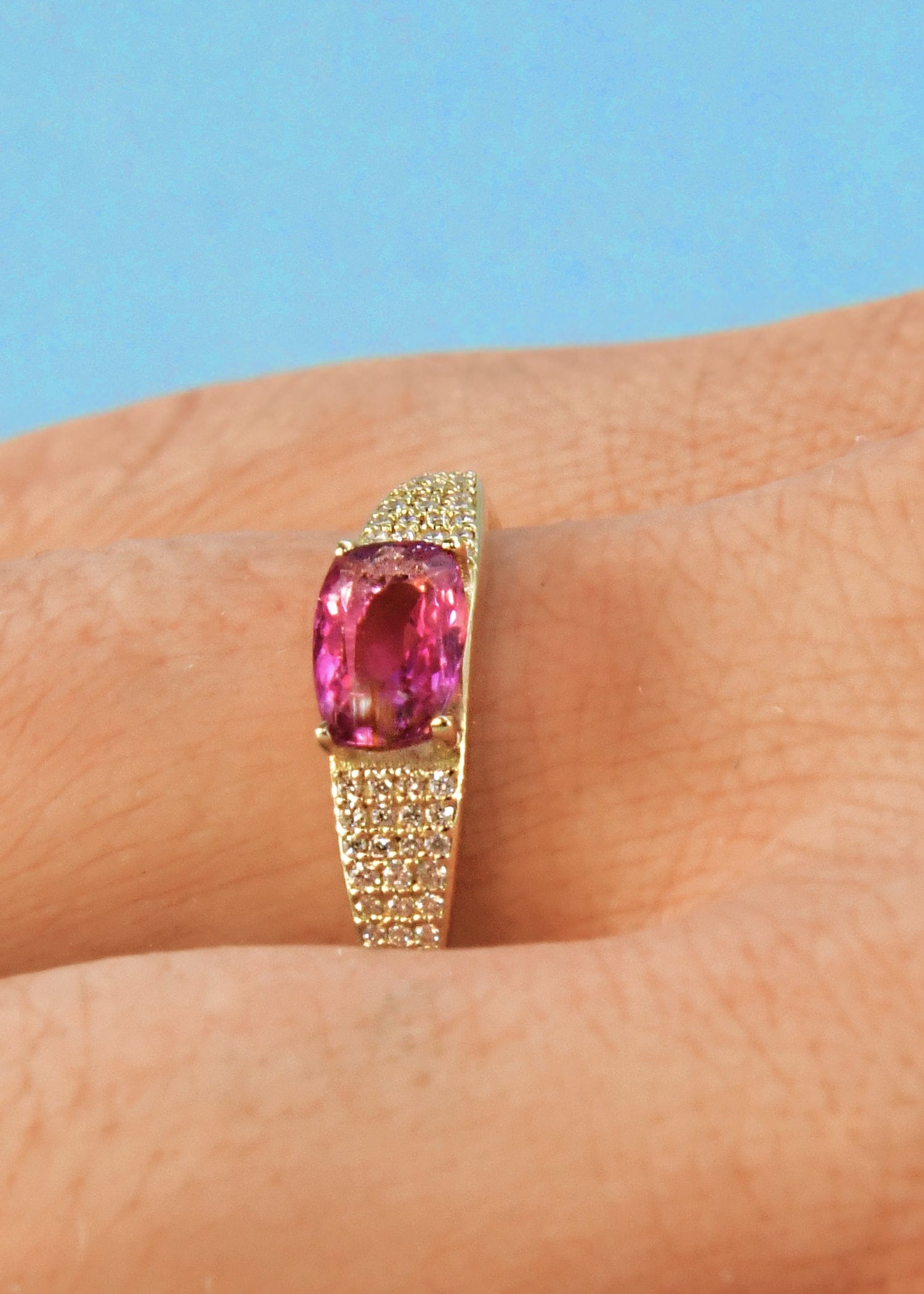 Curated Los Angeles RINGS 7 Eye Candy Ring in Bicolor Pink Tourmaline