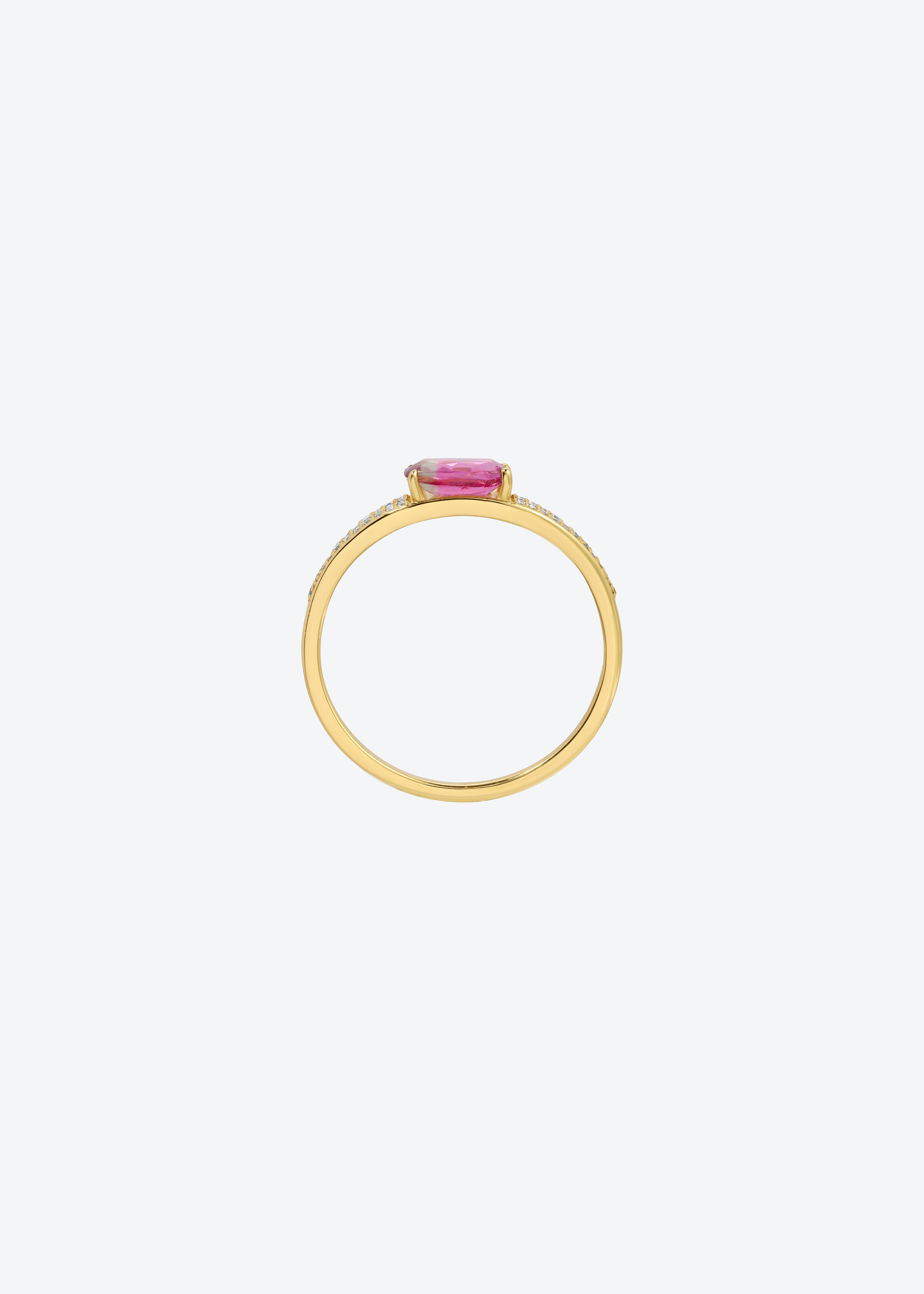Curated Los Angeles RINGS 7 Eye Candy Ring in Bicolor Pink Tourmaline