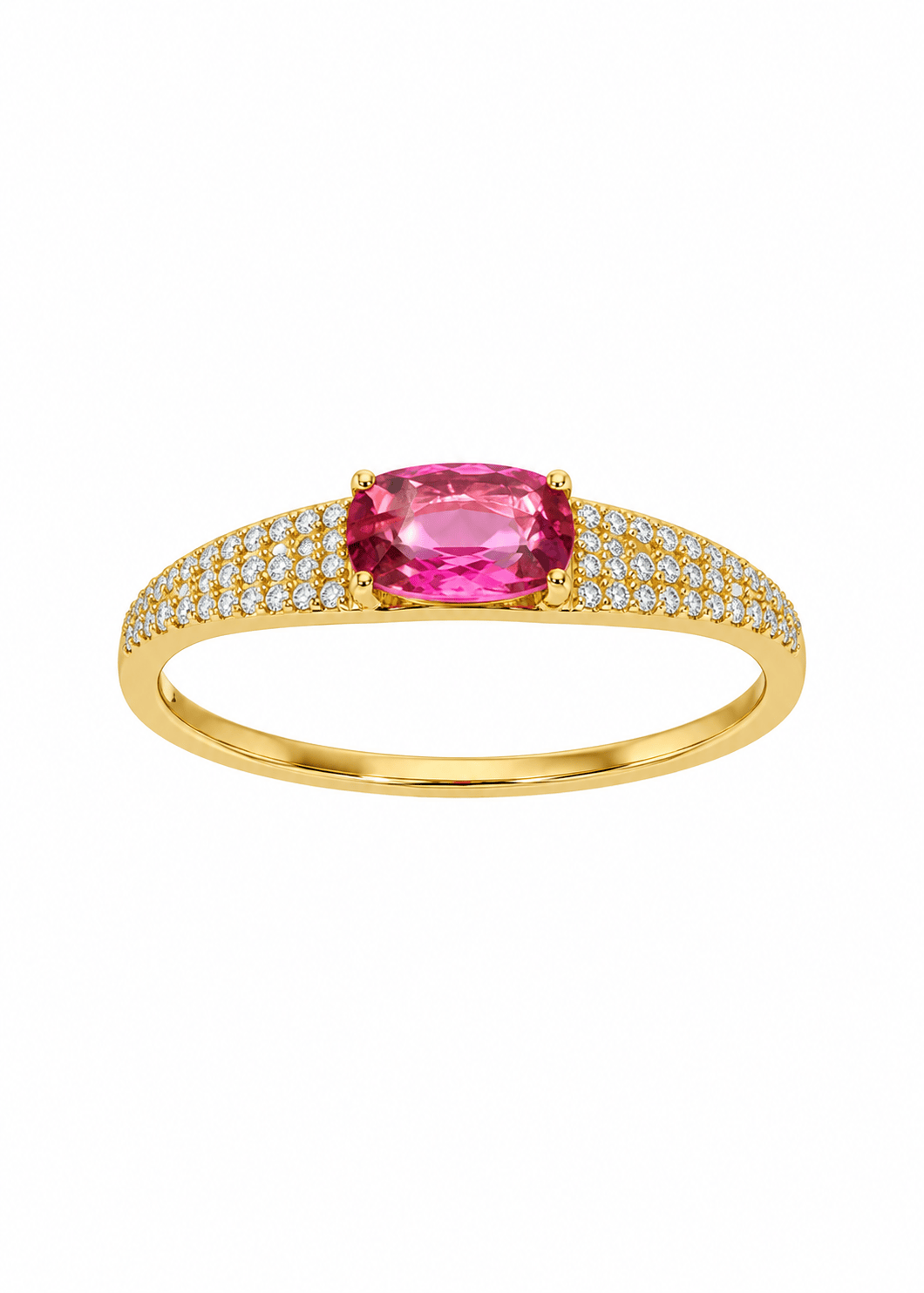 Curated Los Angeles RINGS 7 Eye Candy Ring in Bicolor Pink Tourmaline