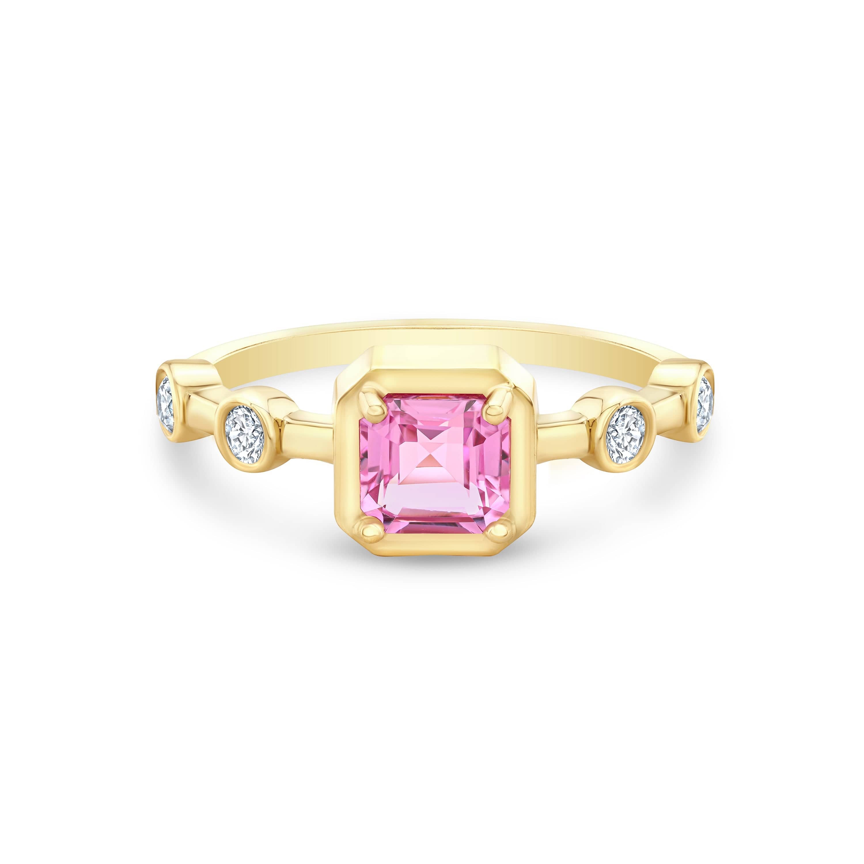 Carter Eve Jewelry RINGS 6.5 / 14K Yellow Gold Flora Ring - Pink Sapphire