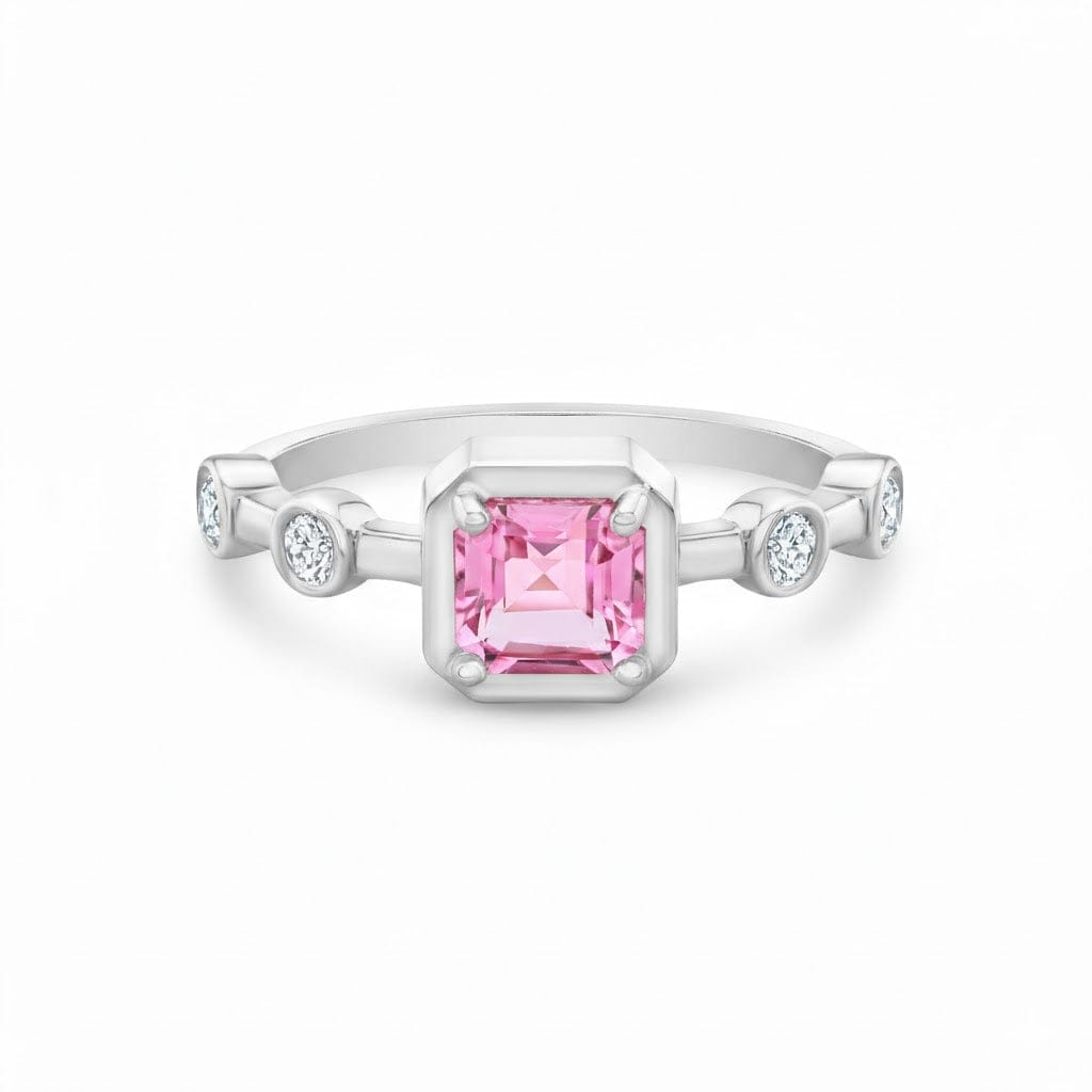 Carter Eve Jewelry RINGS 6.5 / 14K White Gold Flora Ring - Pink Sapphire