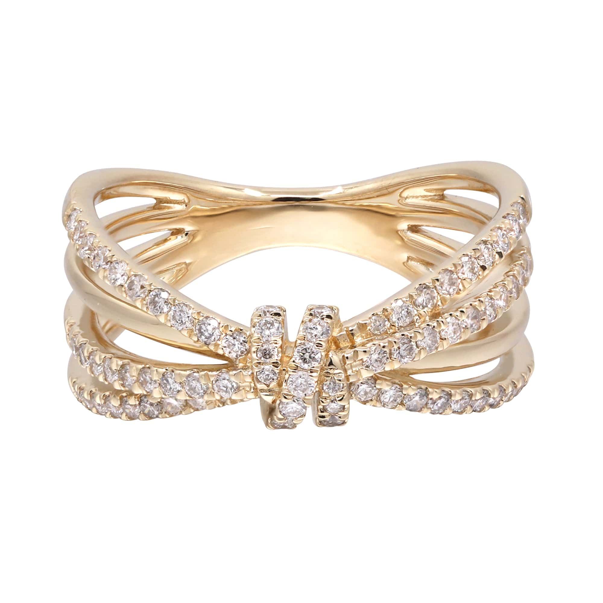 Four-Row Diamond Wrap Ring – Curated Los Angeles