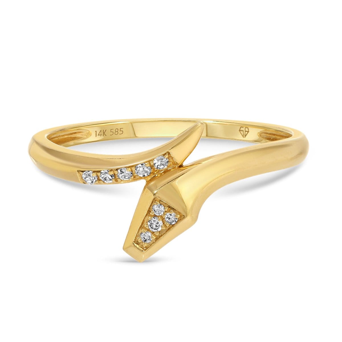 Curated Los Angeles RINGS Geometric Gold Snake Wrap Ring