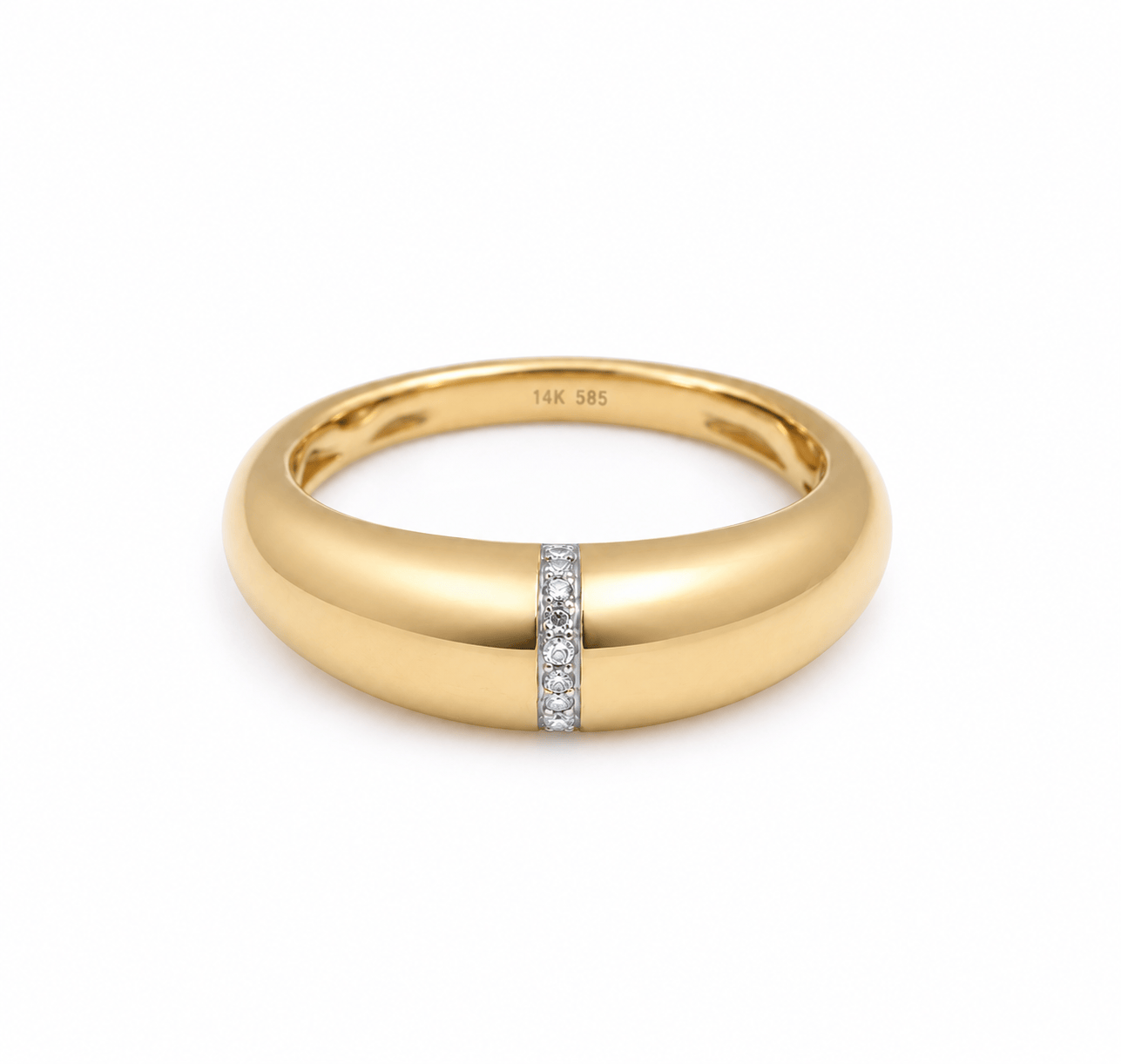 Amazing Grace RINGS Gold Dome Diamond Ring
