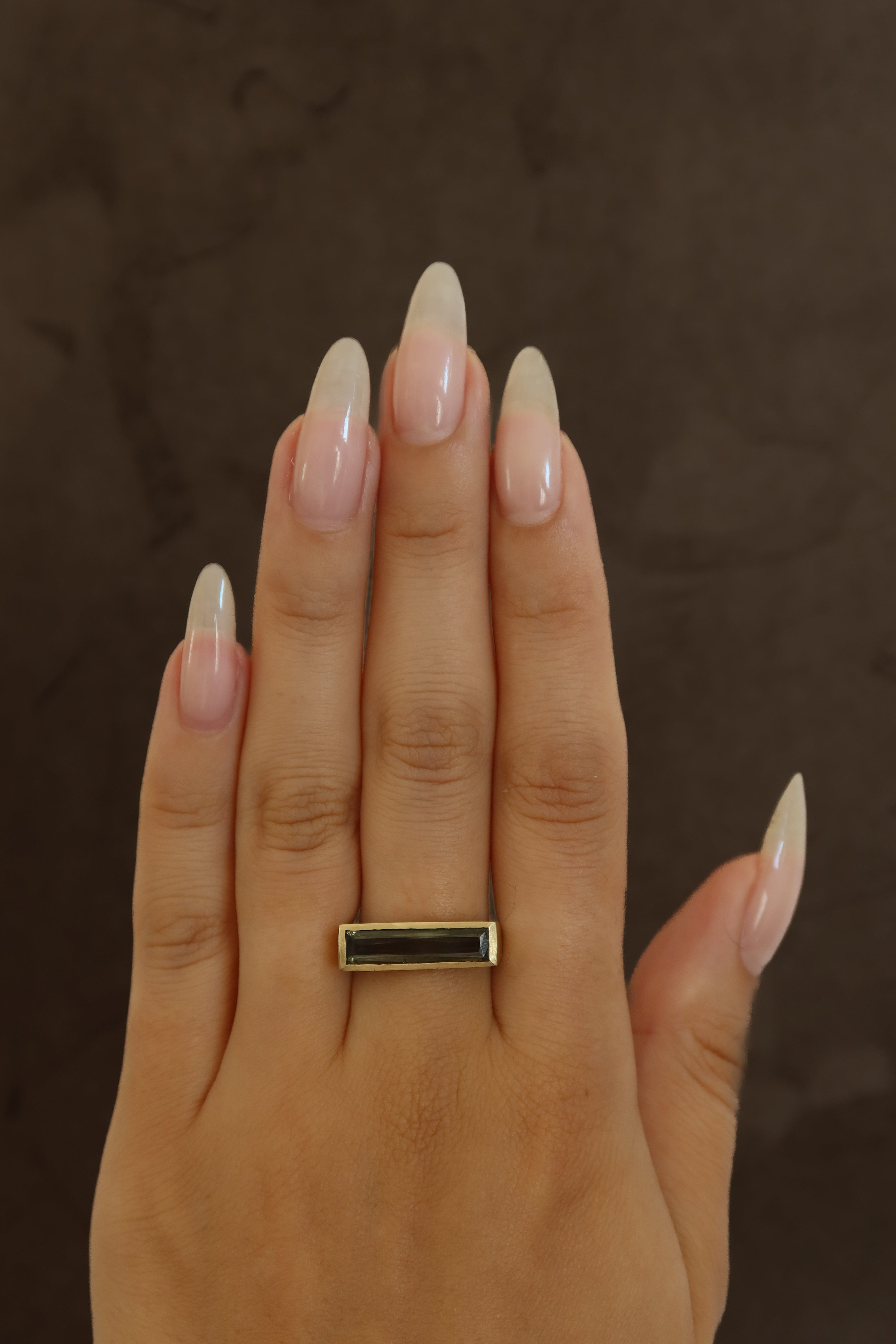 Annalisa Saylor RINGS Green Tourmaline Bar Ring