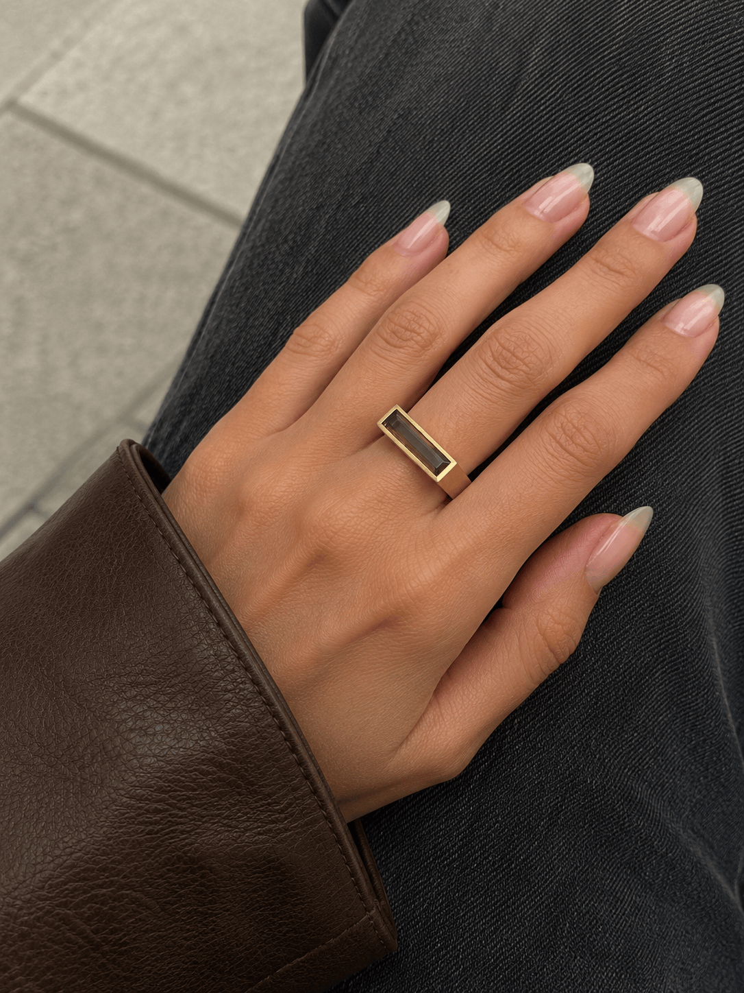 Annalisa Saylor RINGS Green Tourmaline Bar Ring