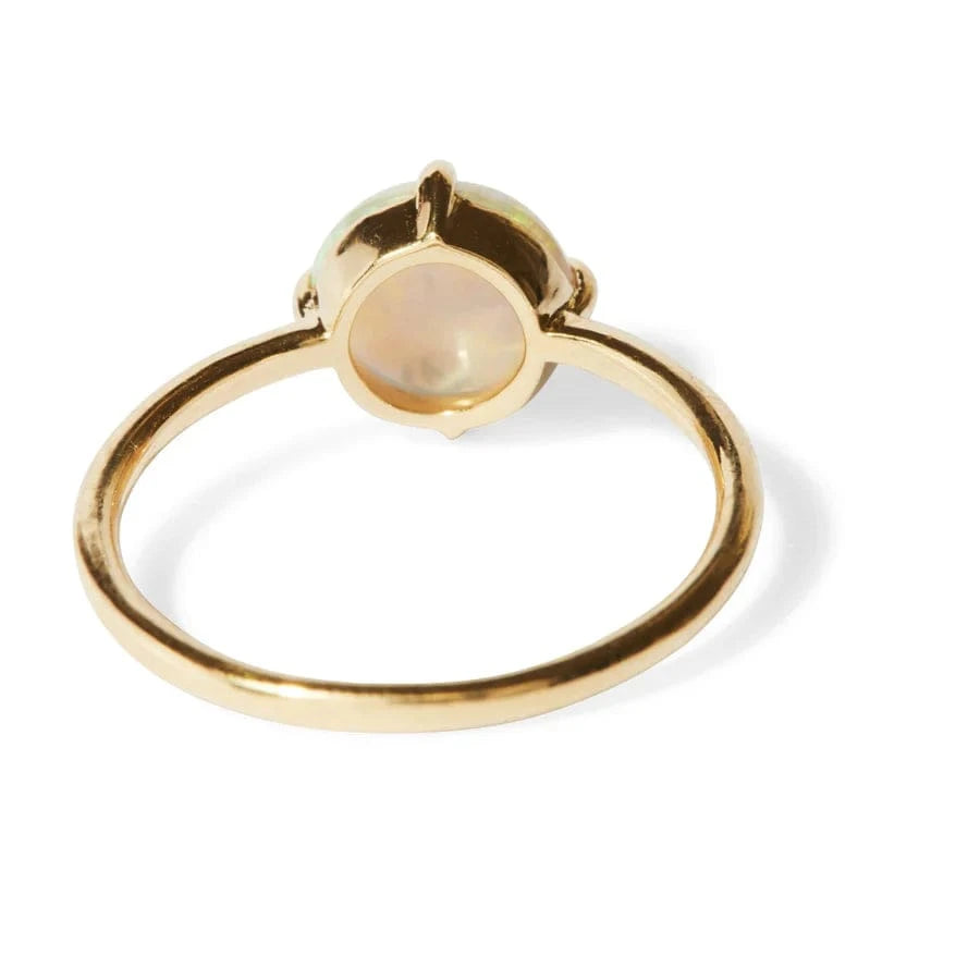 Fade to Black RINGS Large Round Opal Solitaire Ring