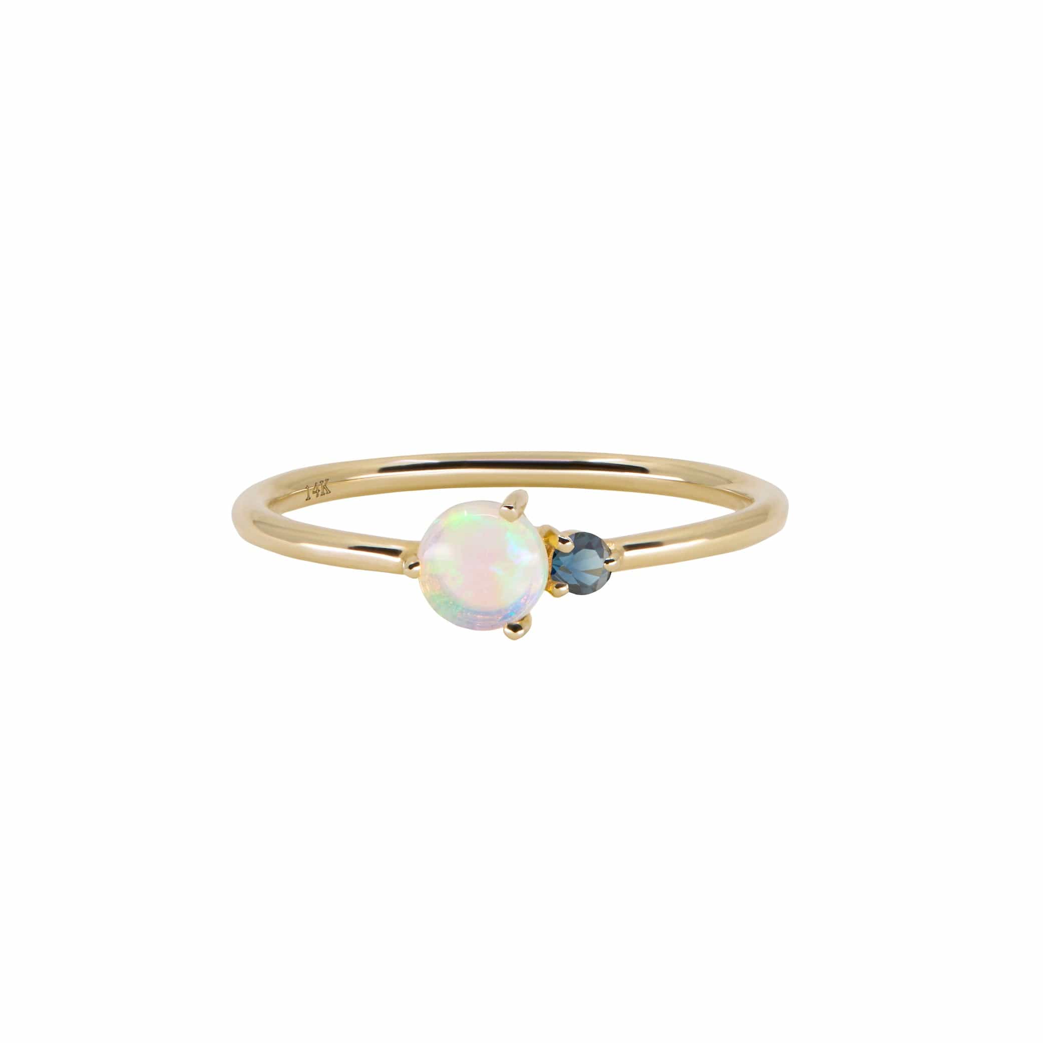 FADE TO BLACK STUDIO RINGS Luna opal and Sapphire Ring