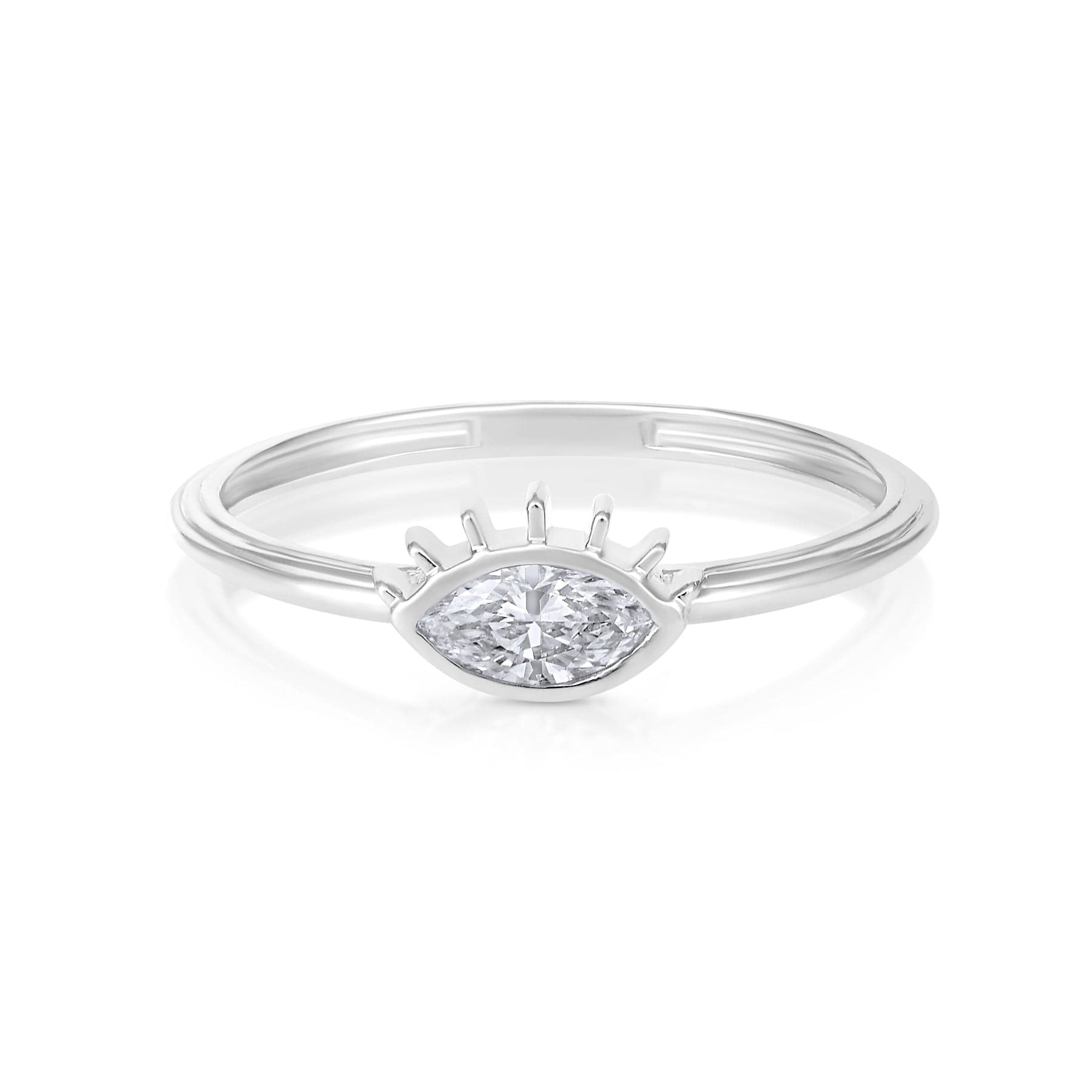 CLA RINGS Marquise Evil Eye Diamond Gold Ring