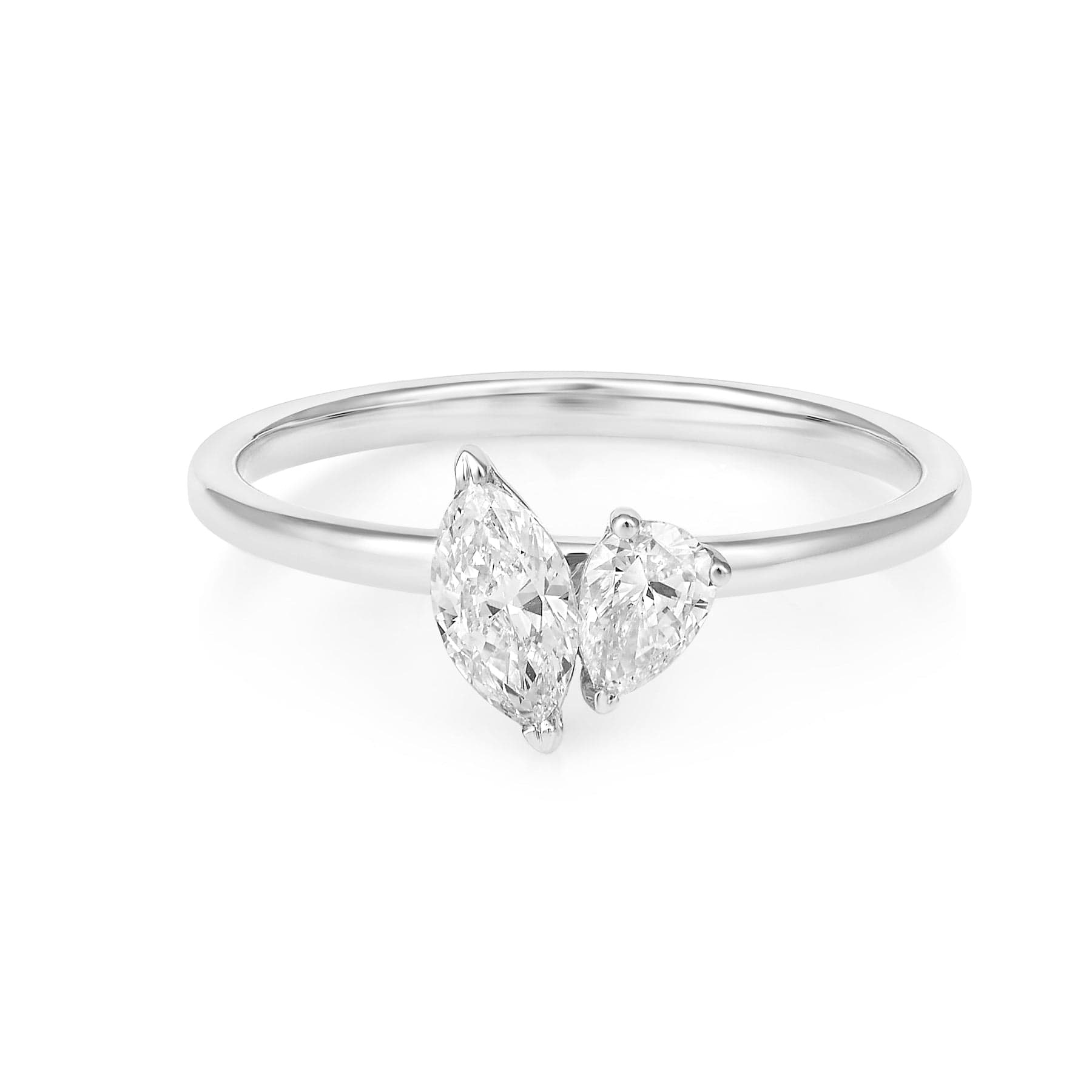 CLA RINGS Marquise & Pear Diamond Toi et Moi Ring