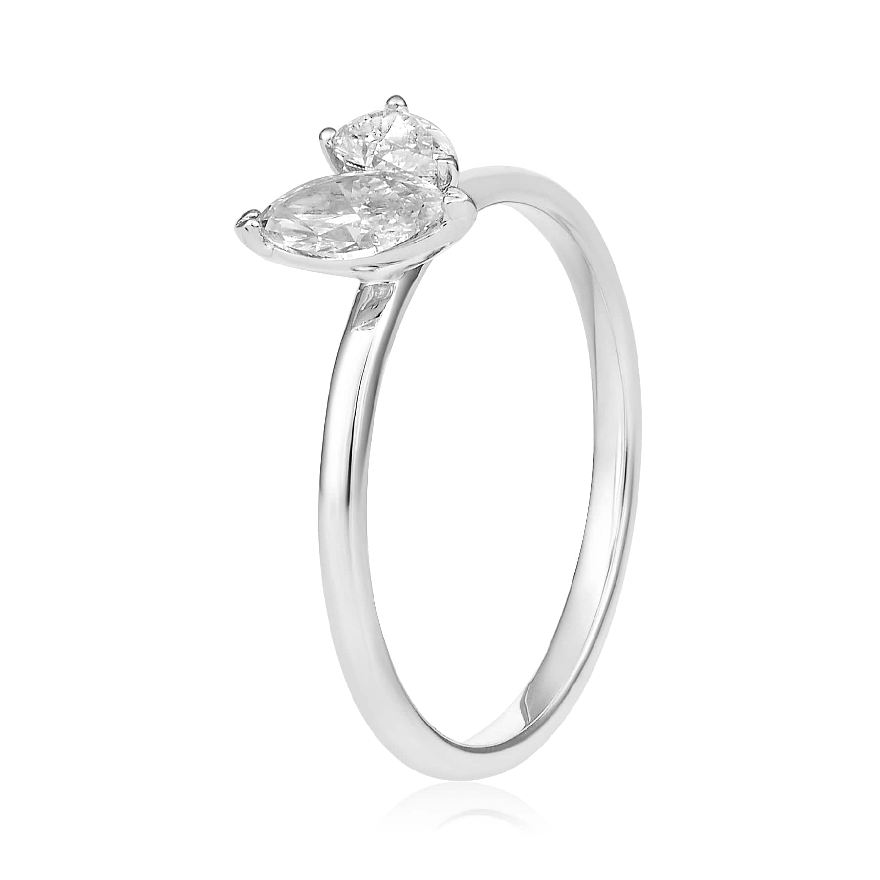 CLA RINGS Marquise & Pear Diamond Toi et Moi Ring