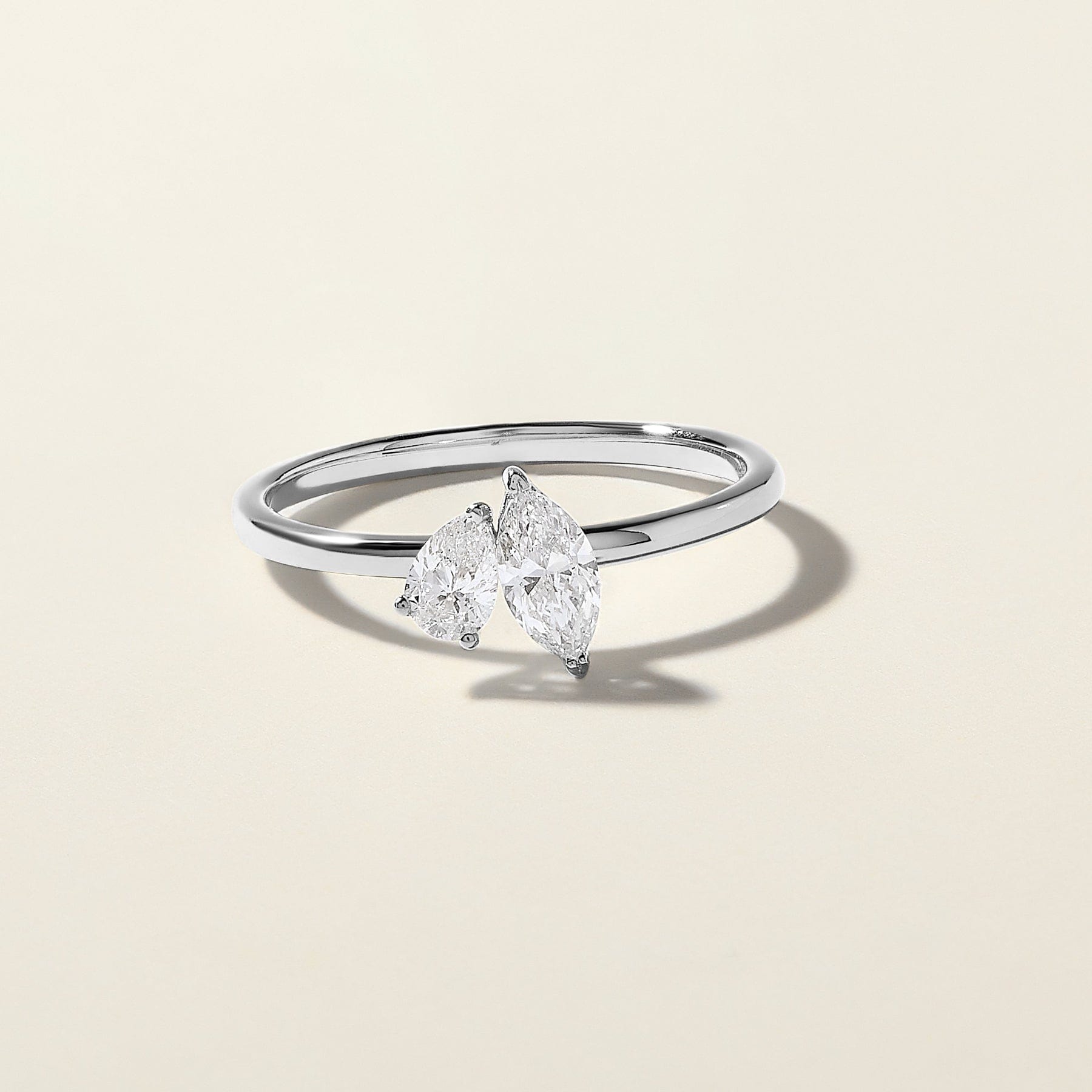 CLA RINGS Marquise & Pear Diamond Toi et Moi Ring