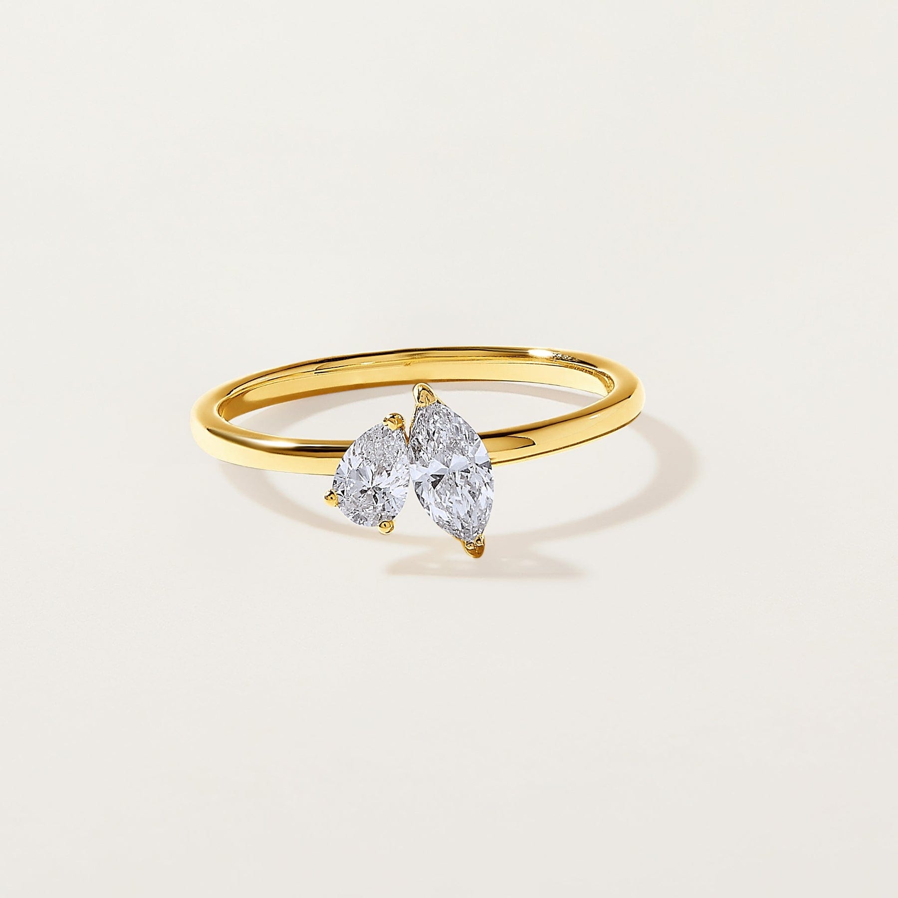 CLA RINGS Marquise & Pear Diamond Toi et Moi Ring