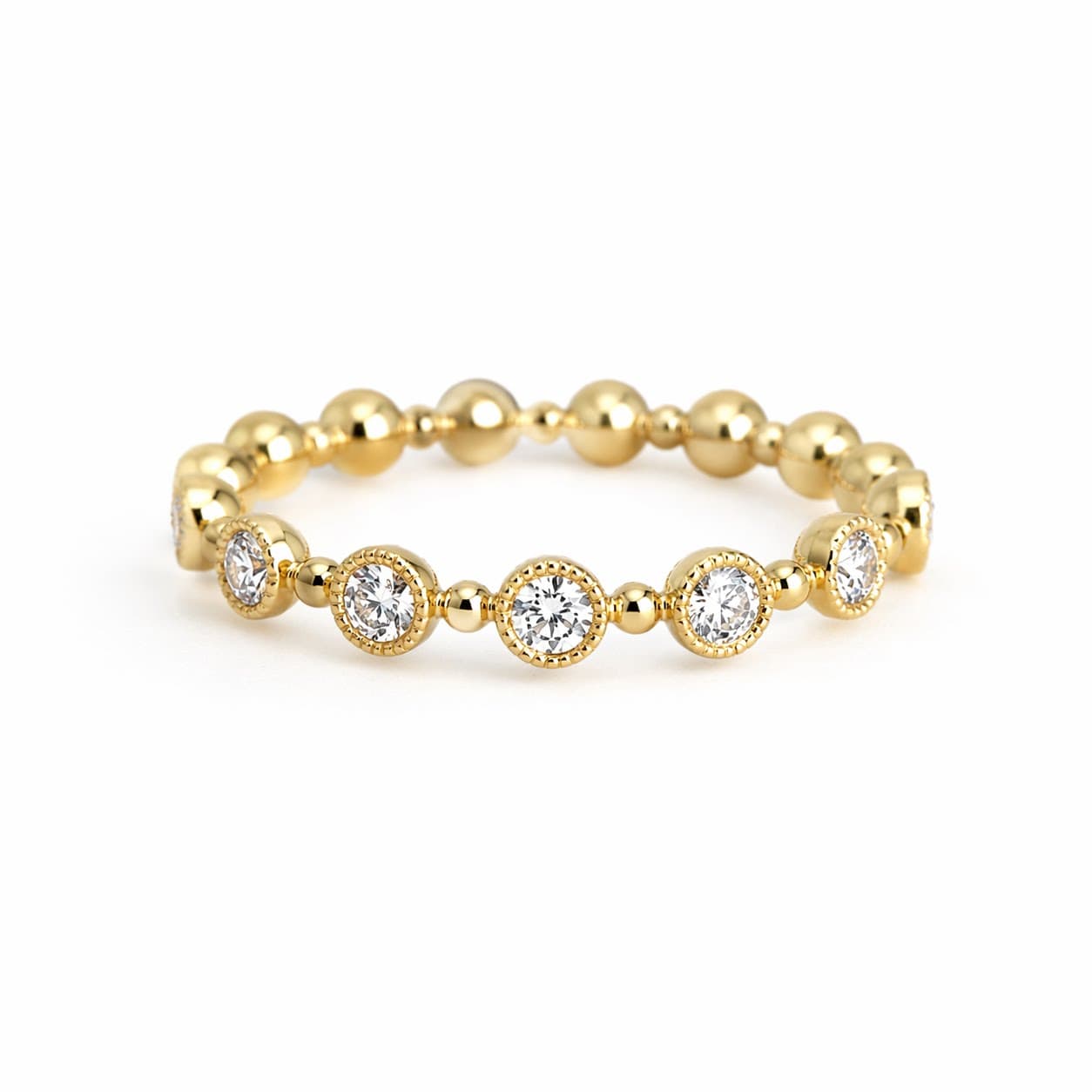 CLA RINGS Milgrain Diamond Eternity Band
