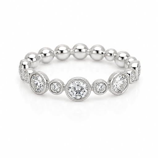 Curated Los Angeles RINGS Milgrain Diamond Eternity Ring