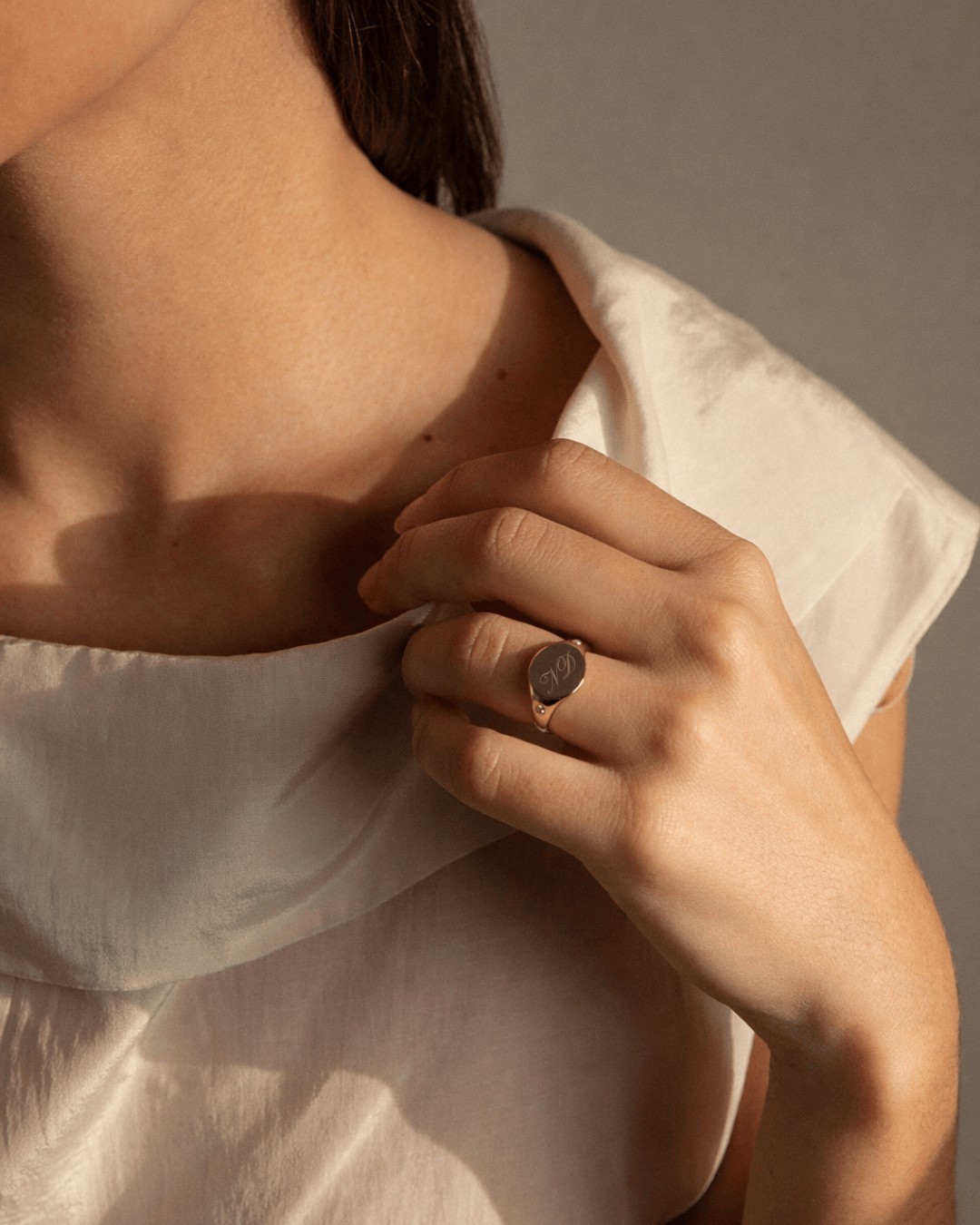 FADE TO BLACK STUDIO RINGS Modern signet with Diamond, Custom Engraving