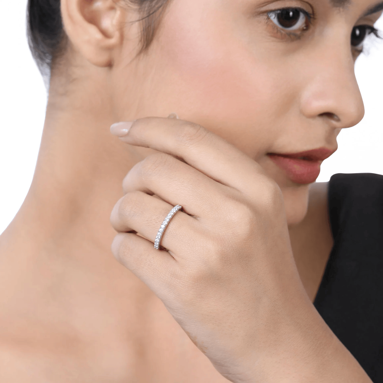 Curated Los Angeles RINGS Natural Diamond Half Eternity Band Ring