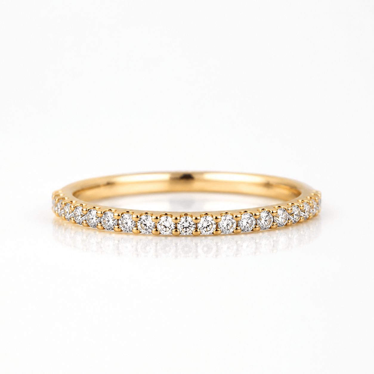 Curated Los Angeles RINGS Natural Diamond Half Eternity Band Ring