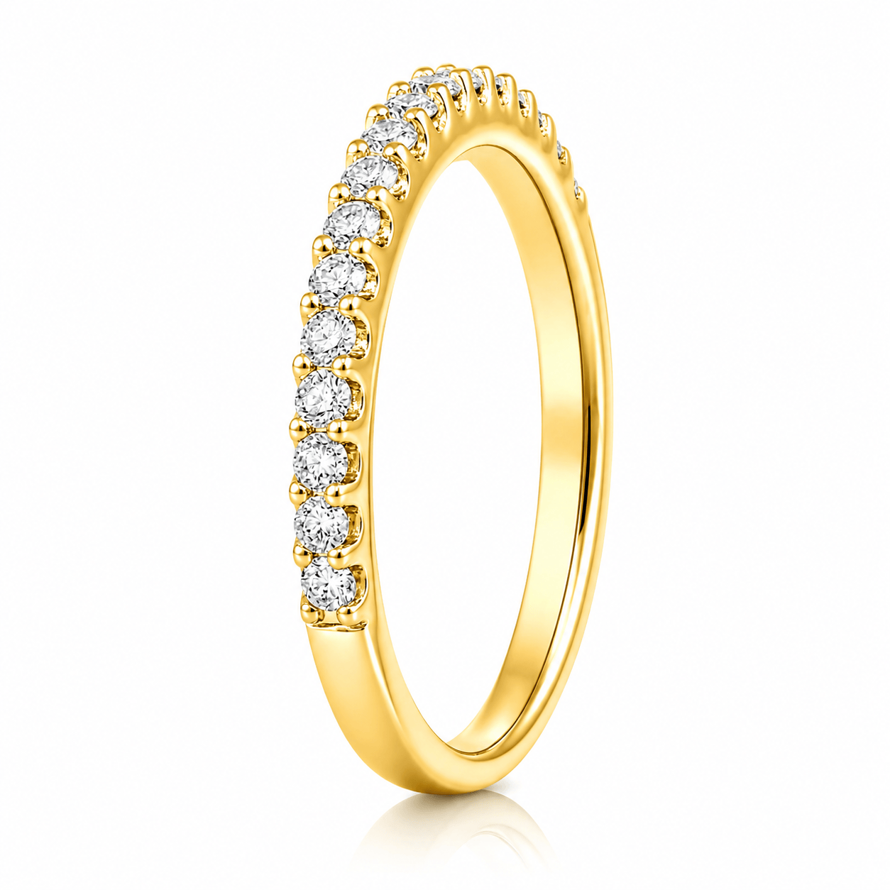 Curated Los Angeles RINGS Natural Diamond Half Eternity Band Ring