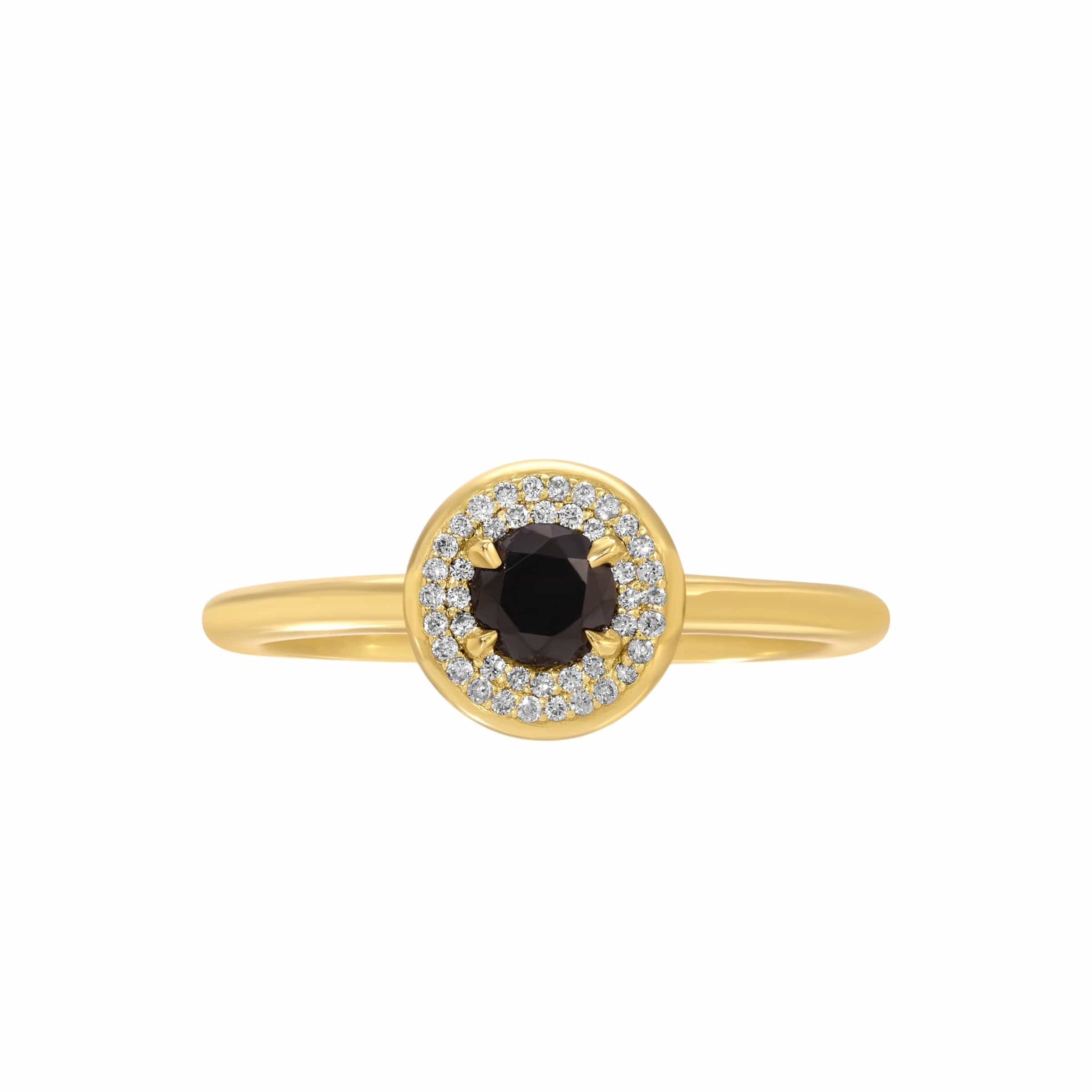 Danielle Morgan Jewelry RINGS Neptune Black Diamond Ring 18k Gold