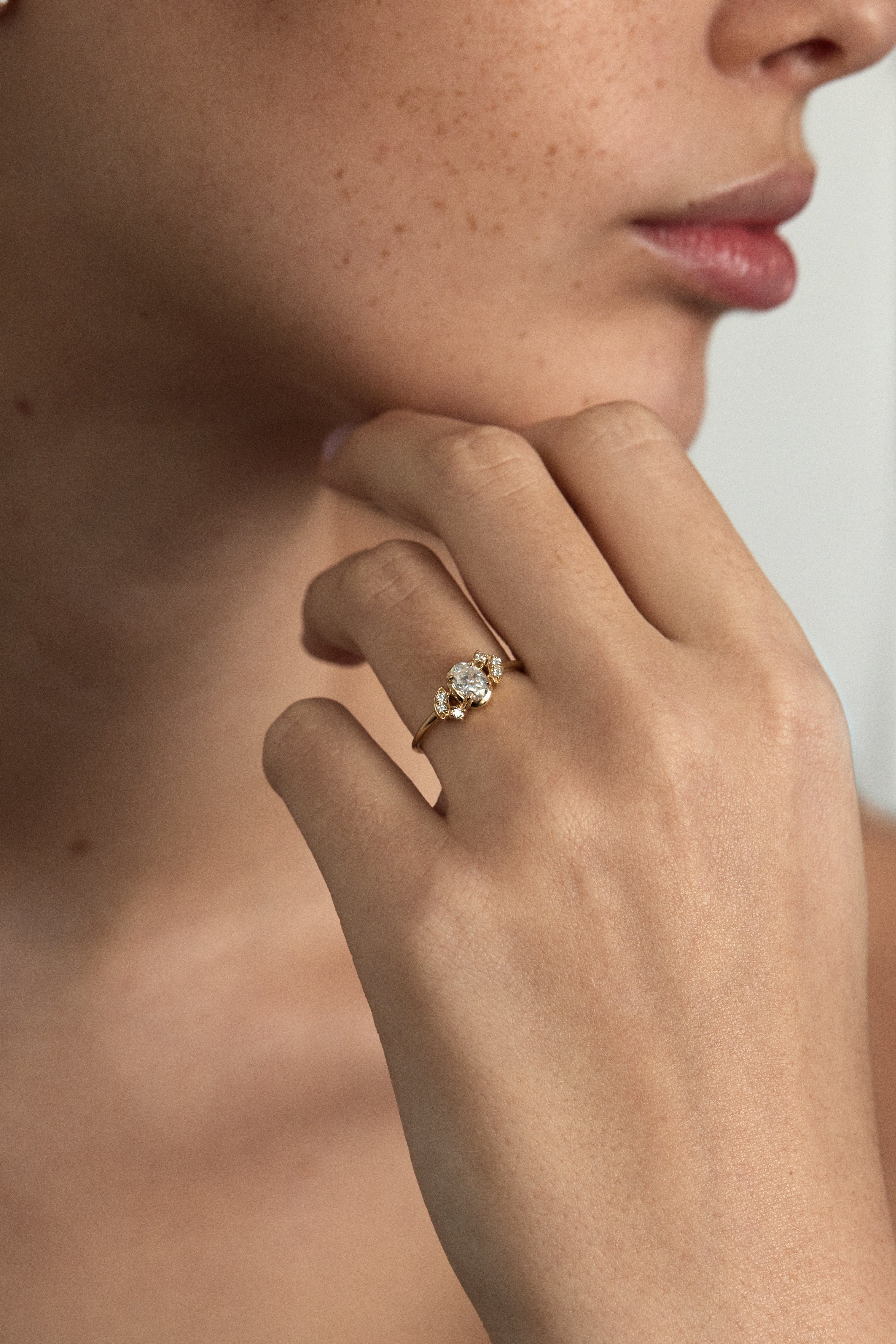 FADE TO BLACK STUDIO RINGS Nova Diamond Cluster Ring
