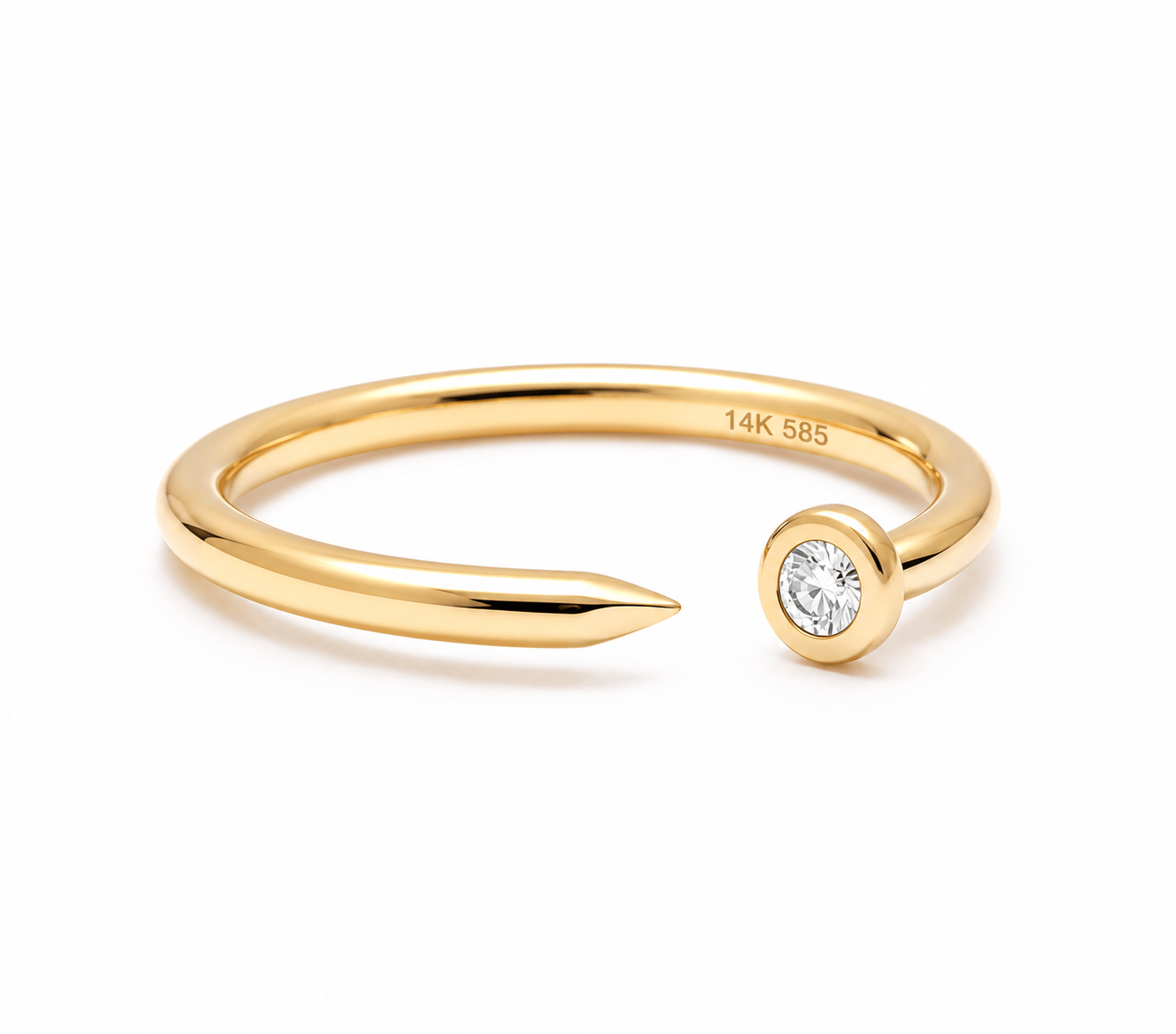 Amazing Grace RINGS Open Nail Diamond Ring