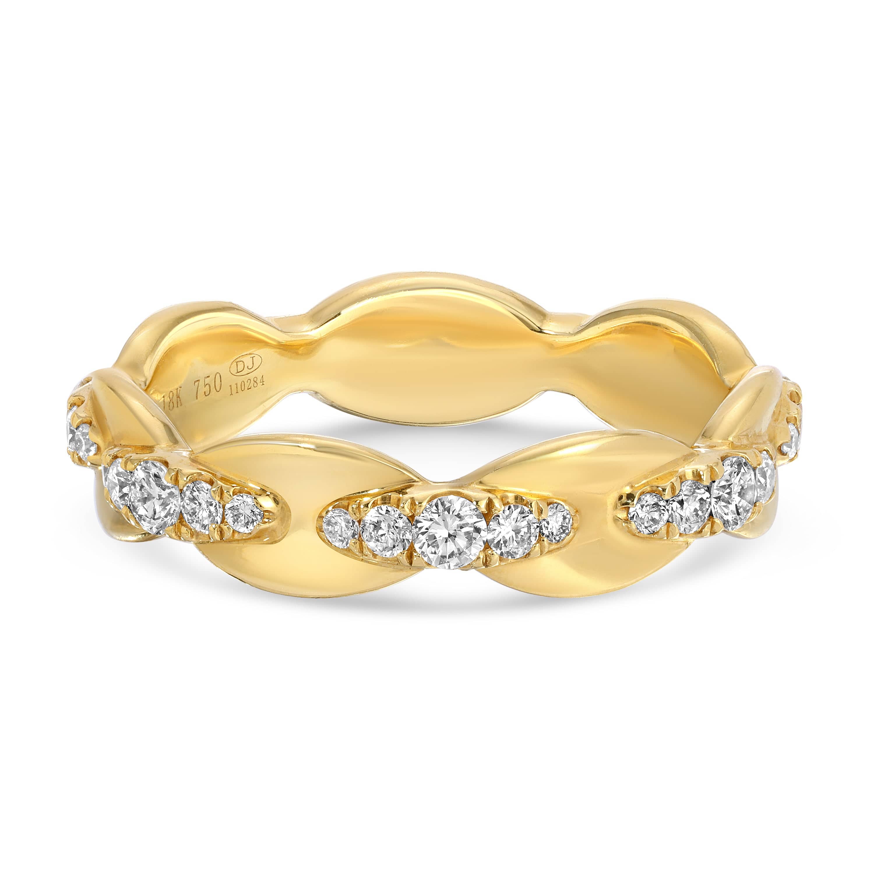 Curated Los Angeles RINGS Oval Diamond Link Eternity Band