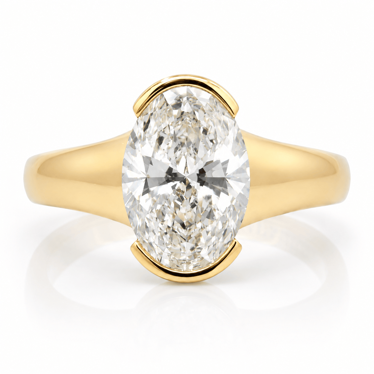 Curated Los Angeles RINGS Oval Lab Diamond Ring in 14k Yellow Gold