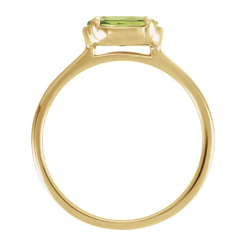 CLA RINGS Oval Peridot Solitaire Ring