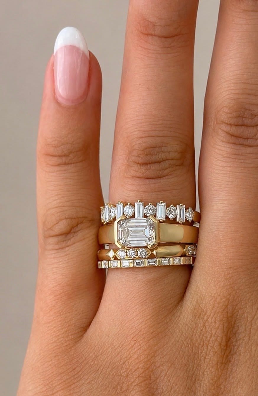 Curated Los Angeles RINGS Partial Bezel Ring