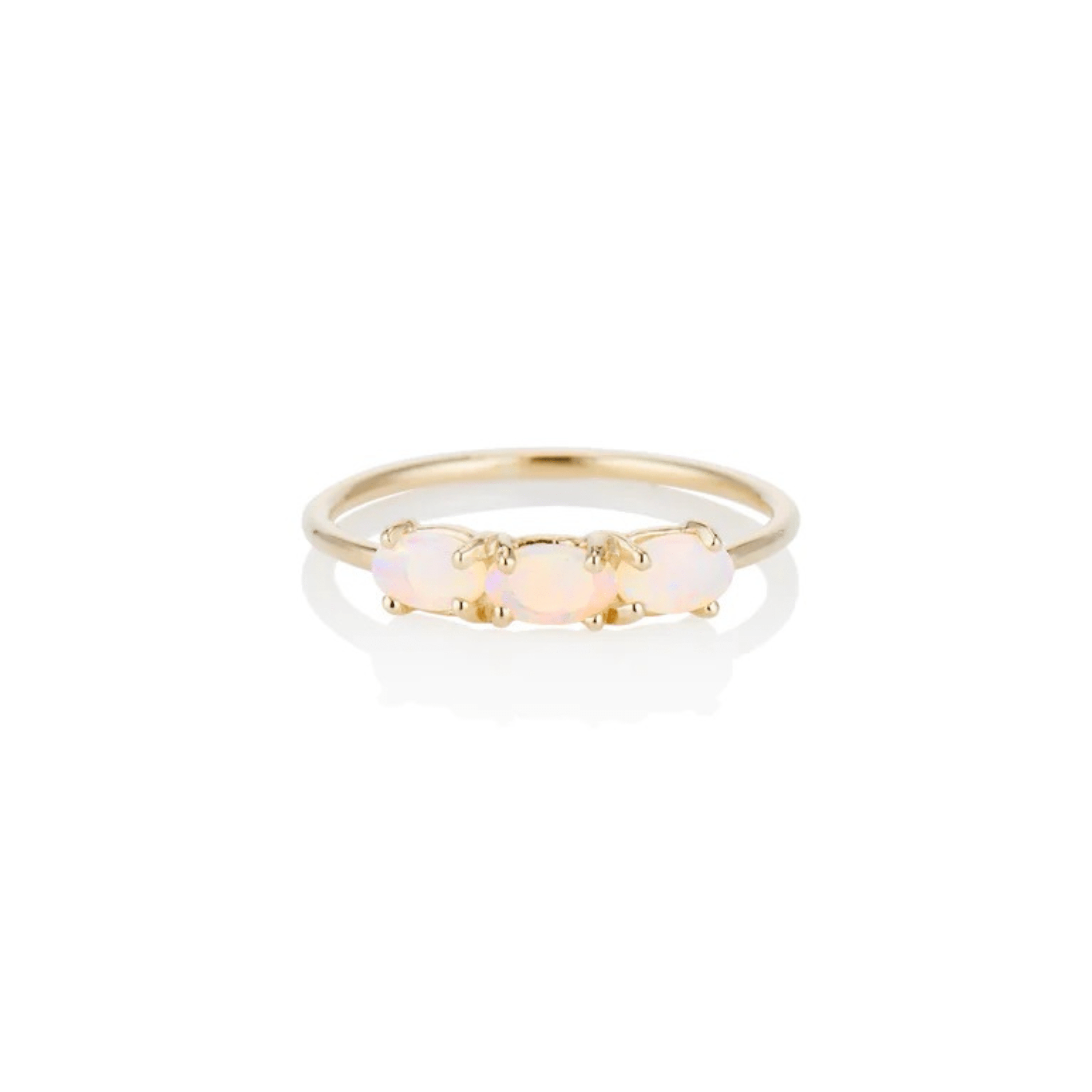 Charlie and Marcelle RINGS Past Present Future Opal Ring