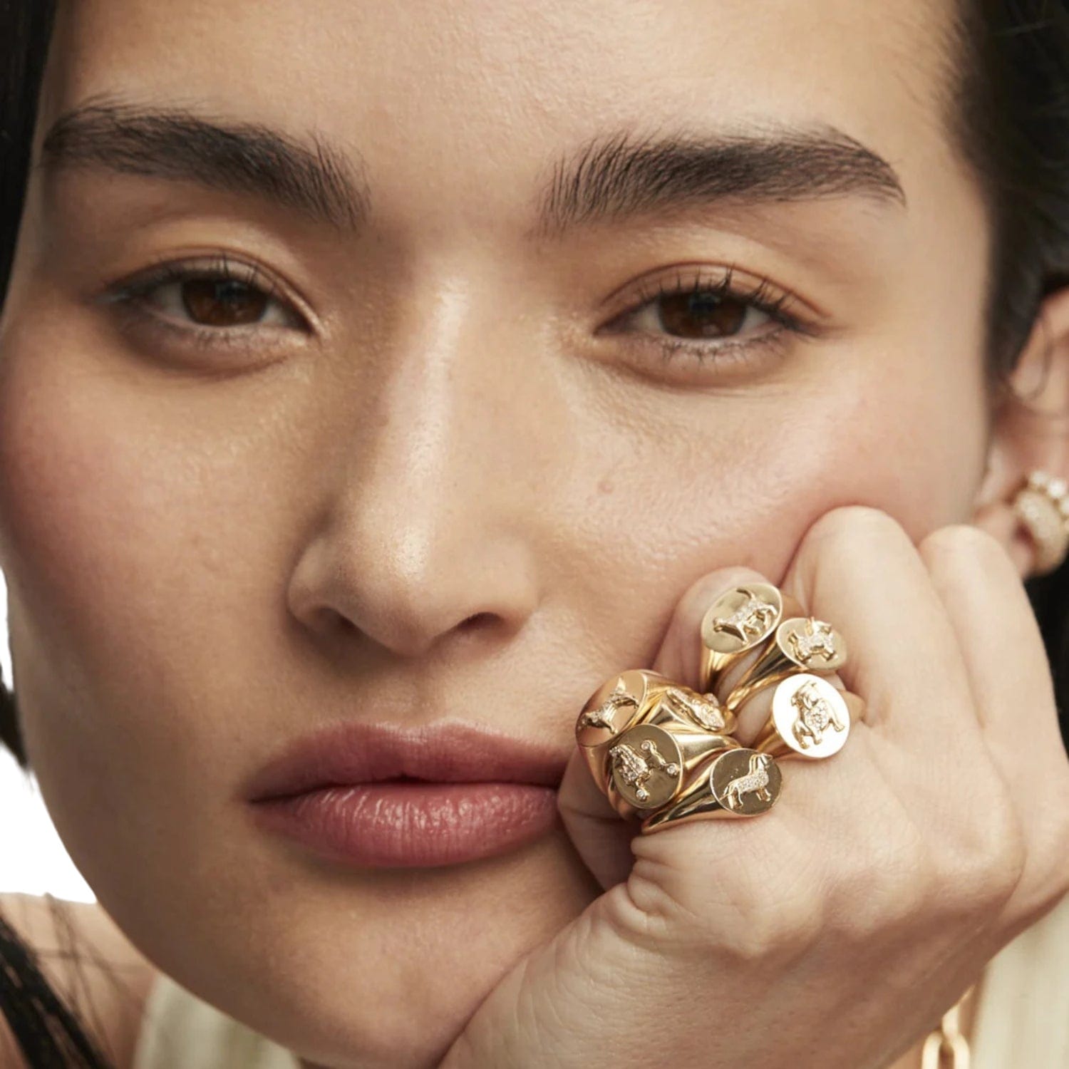 Adina Reyter RINGS Pavé Diamond Dachshund Signet Ring