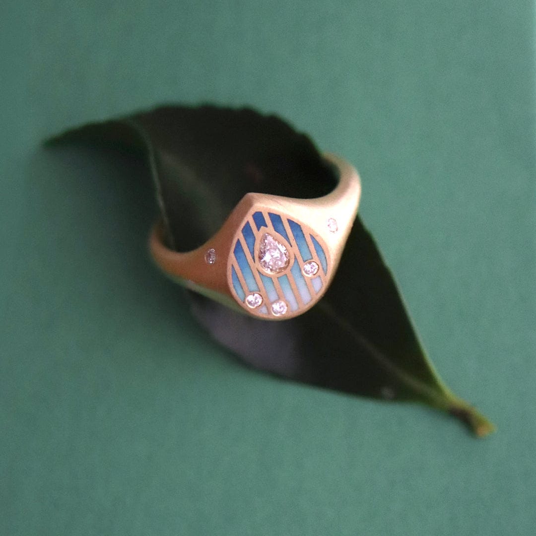 Gwen Barba RINGS Raindrop Signet