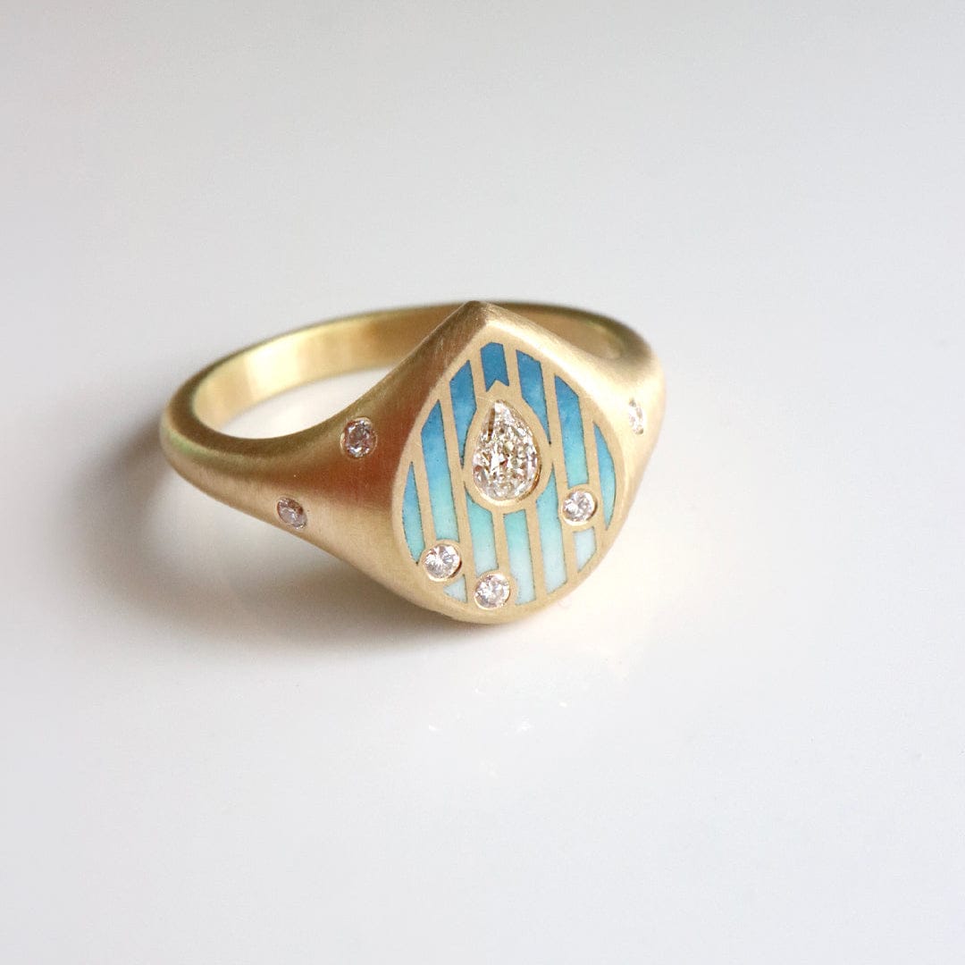 Gwen Barba RINGS Raindrop Signet