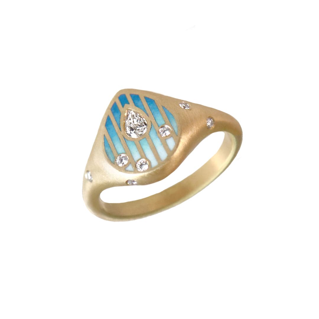 Gwen Barba RINGS Raindrop Signet