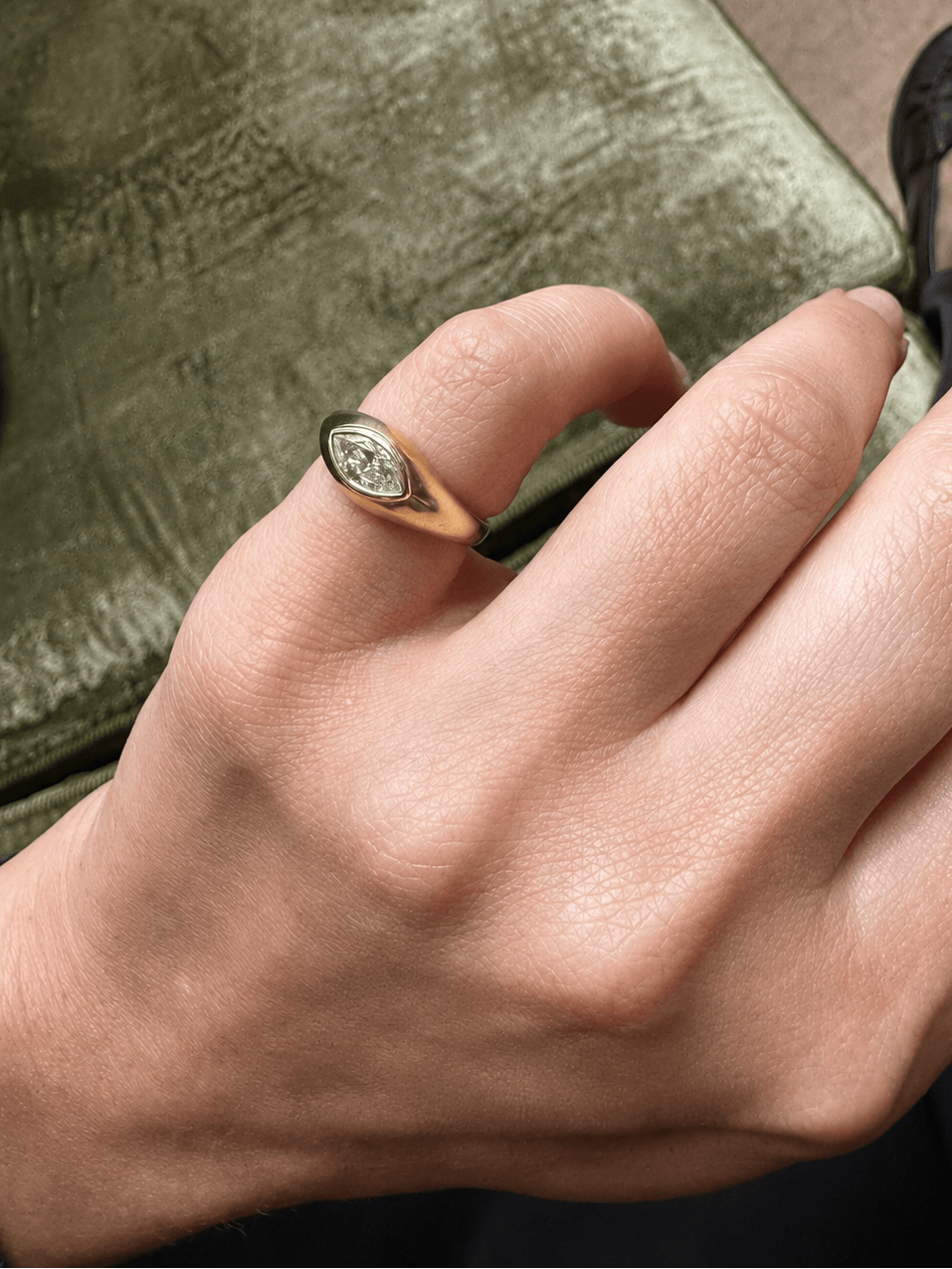 FADE TO BLACK STUDIO RINGS Relic Marquise Diamond Ring
