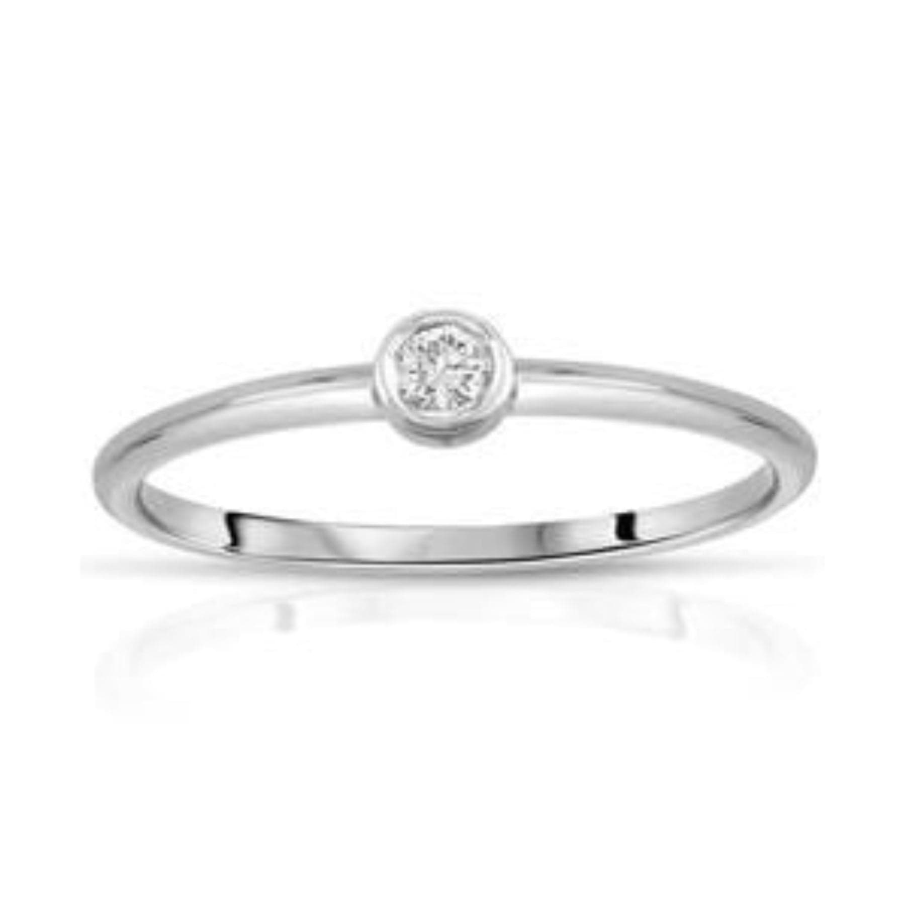Curated Los Angeles RINGS Round Diamond Bezel Ring