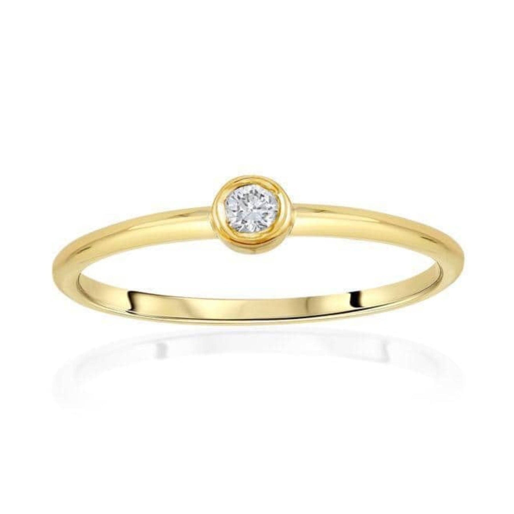 Curated Los Angeles RINGS Round Diamond Bezel Ring