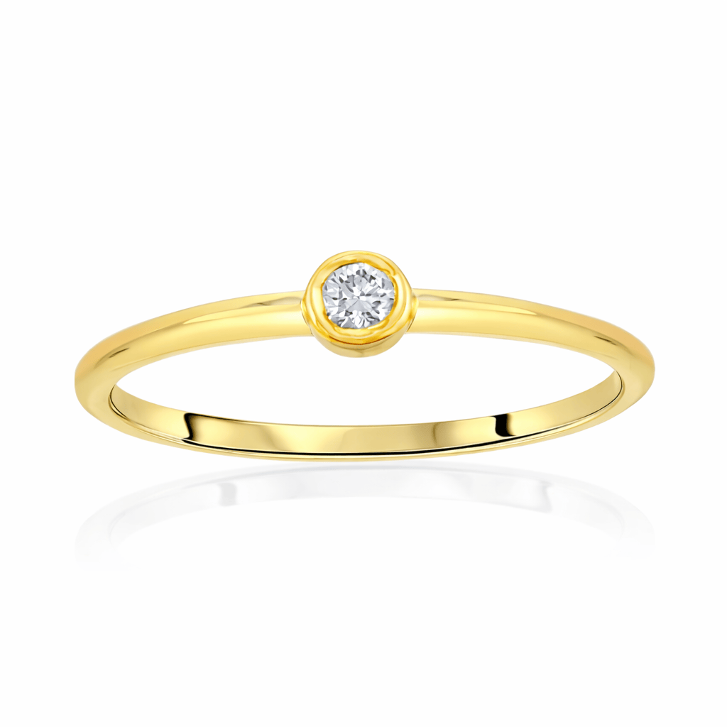 Curated Los Angeles RINGS Round Diamond Bezel Ring