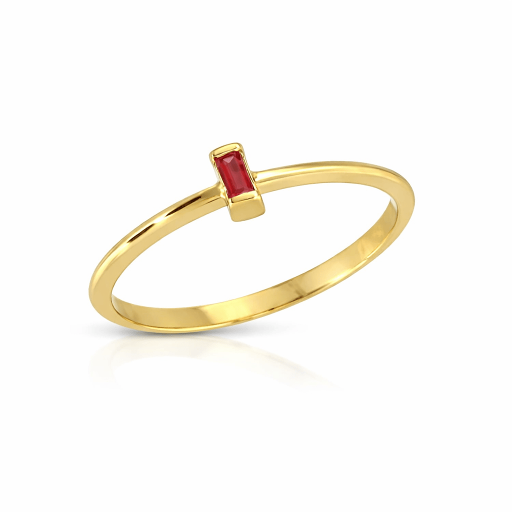 CLA RINGS Ruby Baguette Ring